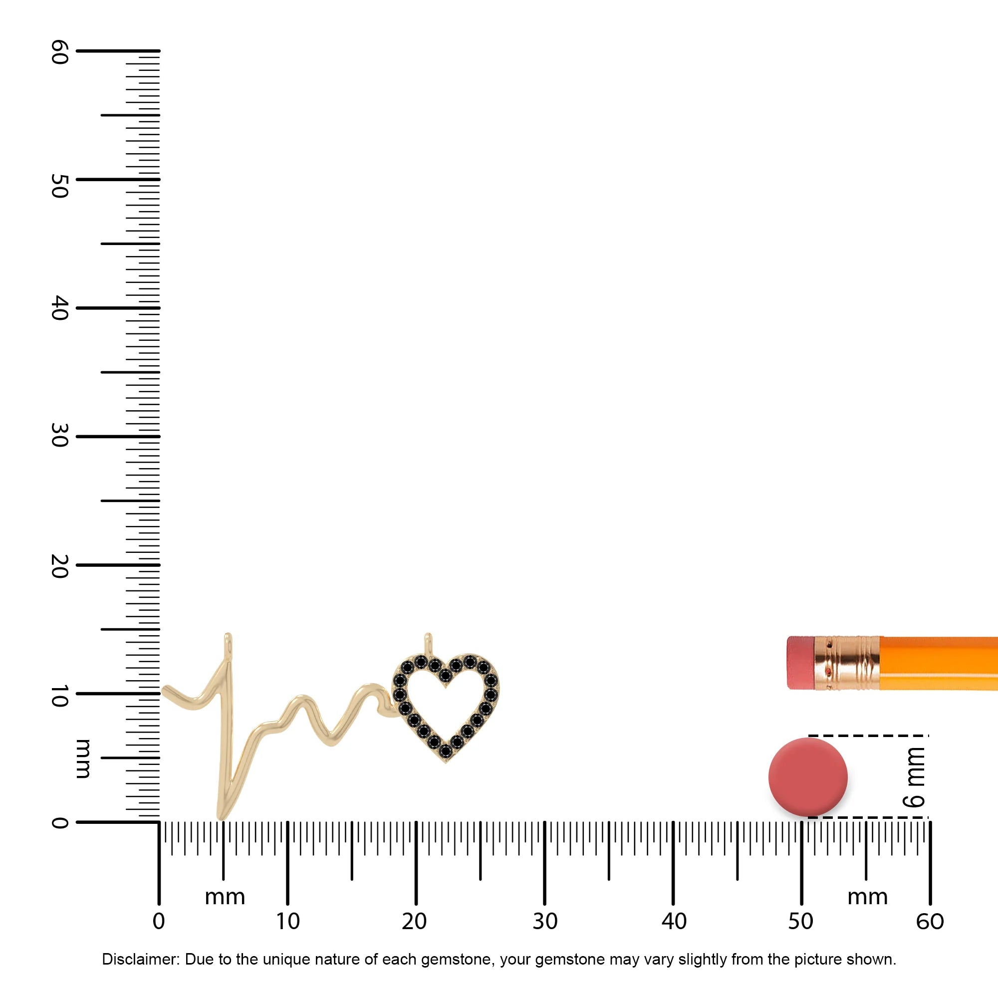 natural black-onyx heartbeat necklaces in yellow gold vermeil 