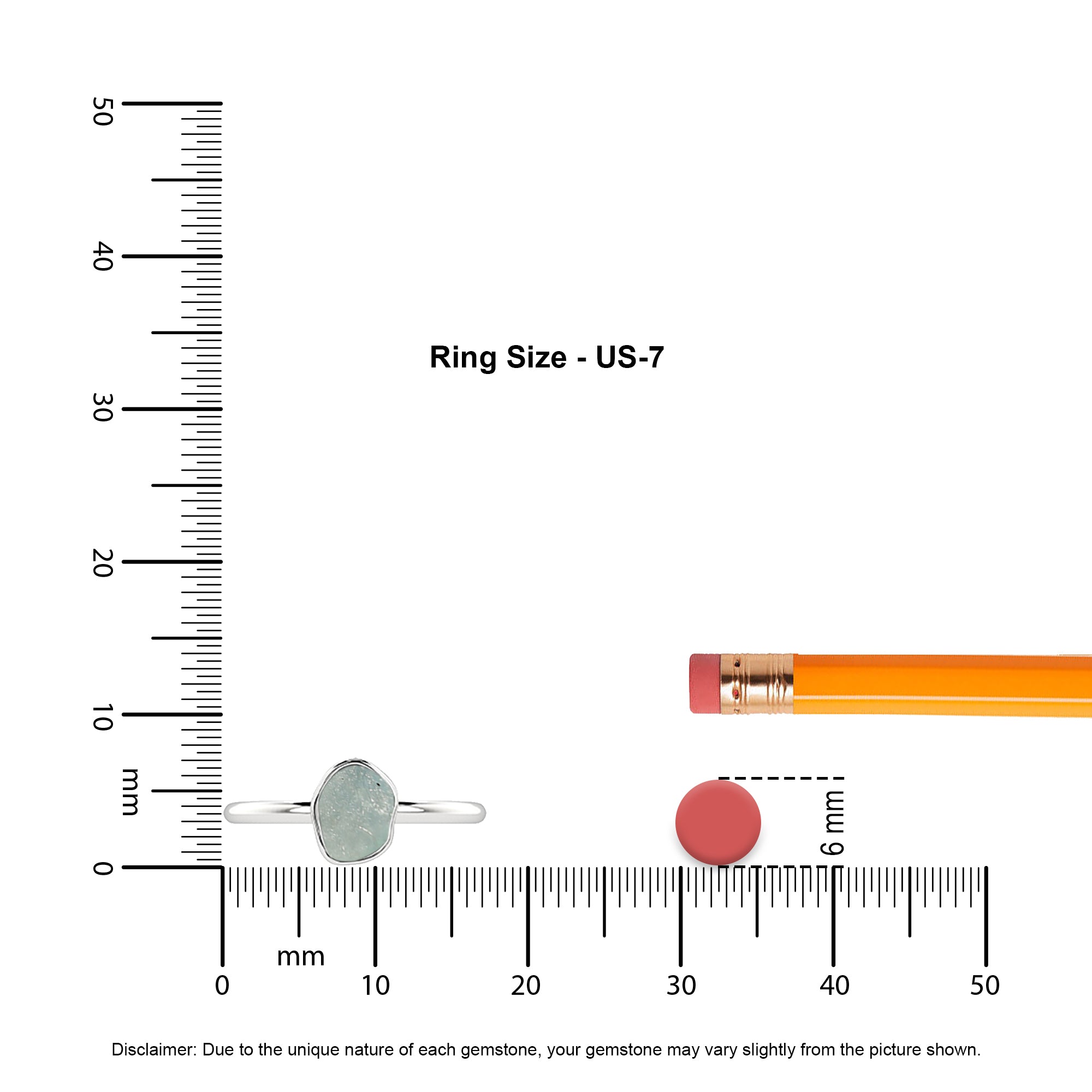 fluorite rough shape stackable bezel-set ring