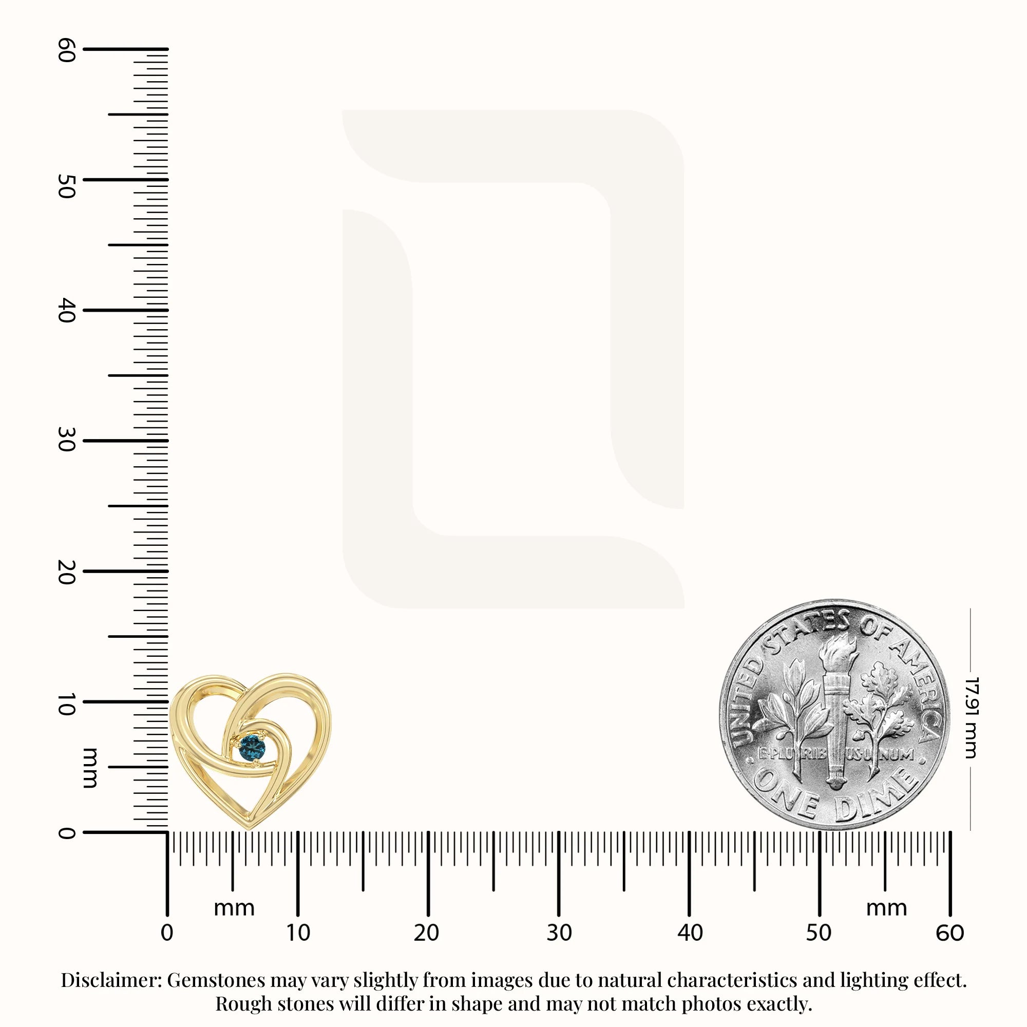 natural london-blue-topaz heart stud earrings in yellow gold vermeil 