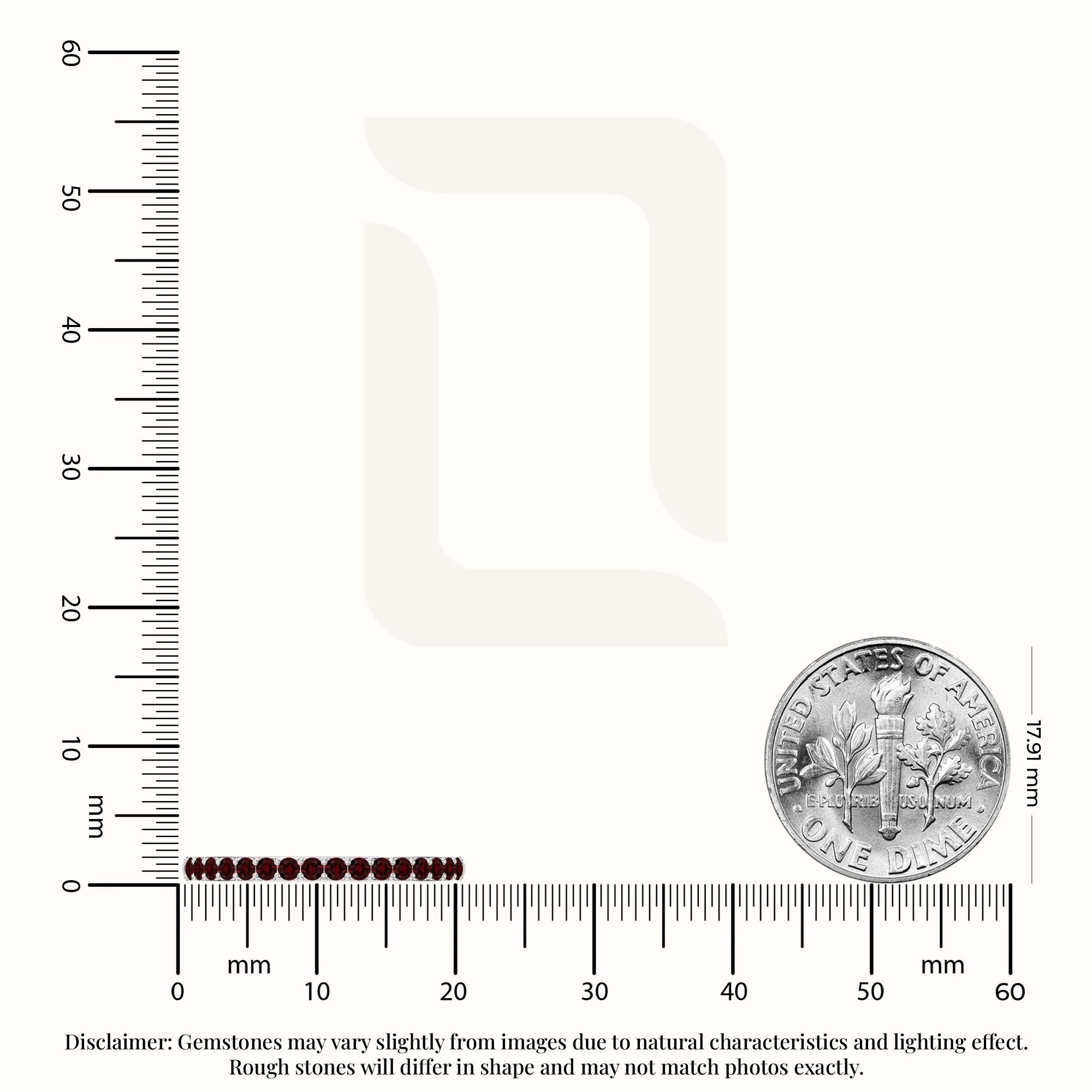 natural garnet half eternity band rings in sterling silver 
