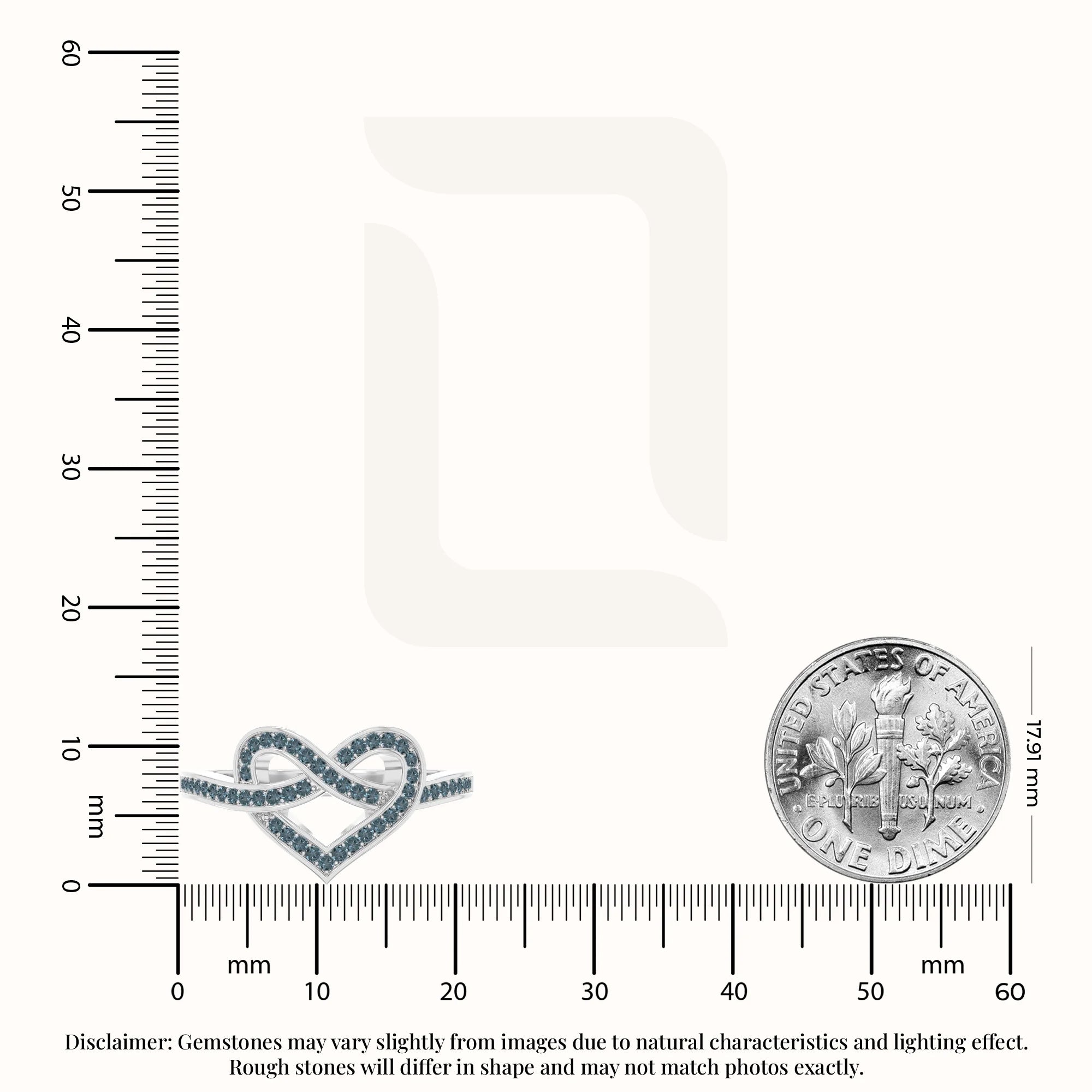 natural london blue topaz infinity knot heart promise rings in sterling silver 