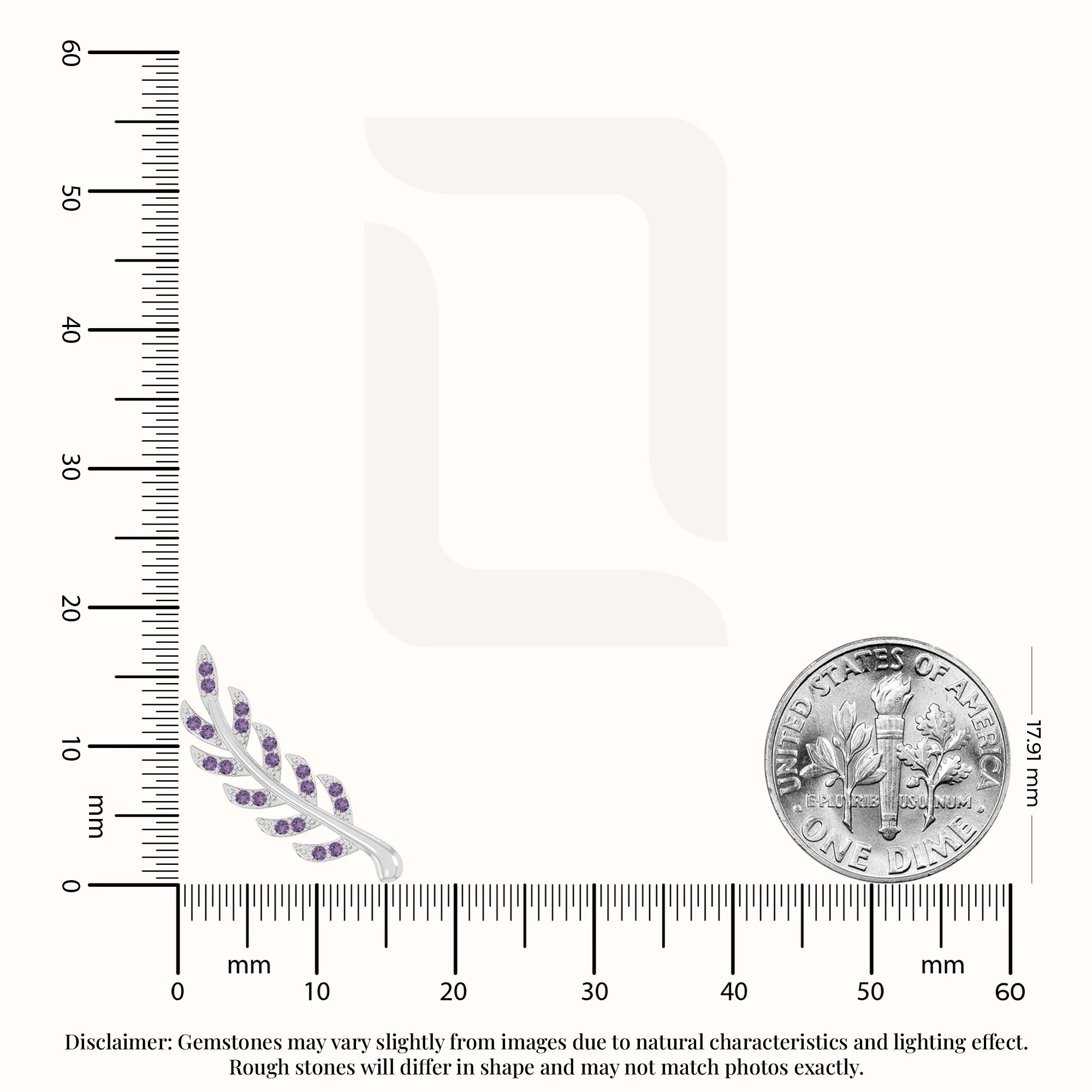 natural amethyst leaf climber earrings in sterling silver 