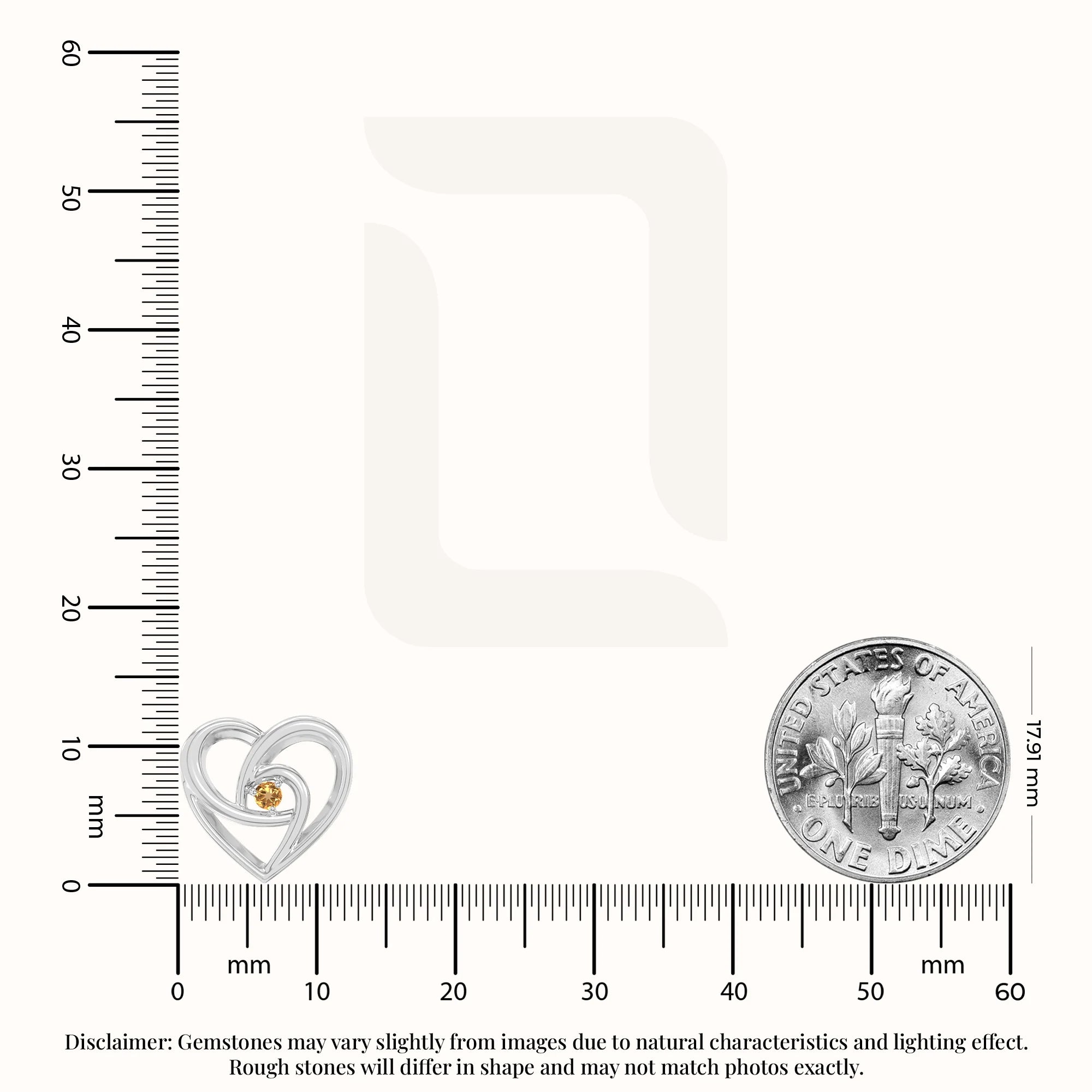 natural citrine heart stud earrings in sterling silver 