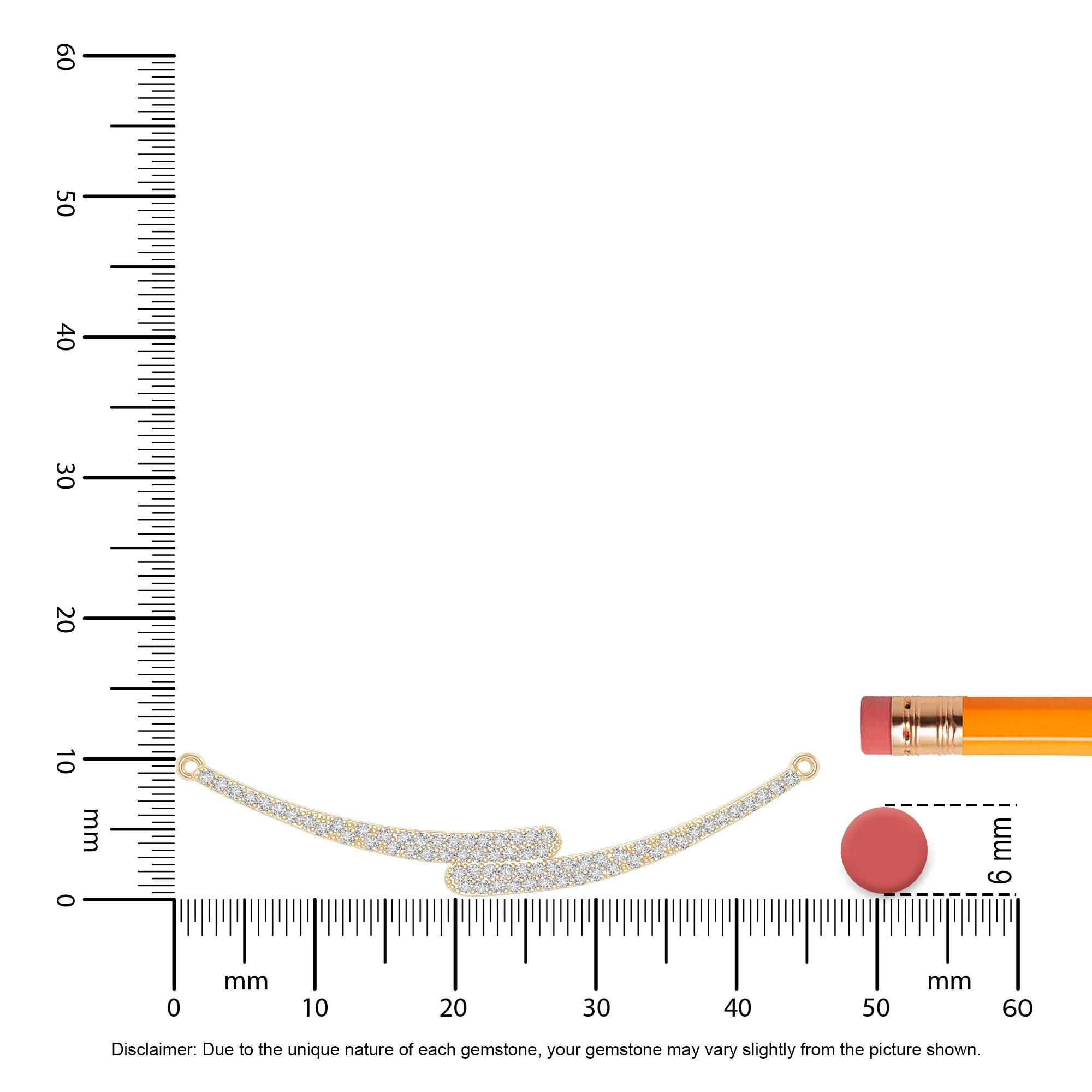 moissanite bypass curved bar necklaces in yellow gold vermeil 