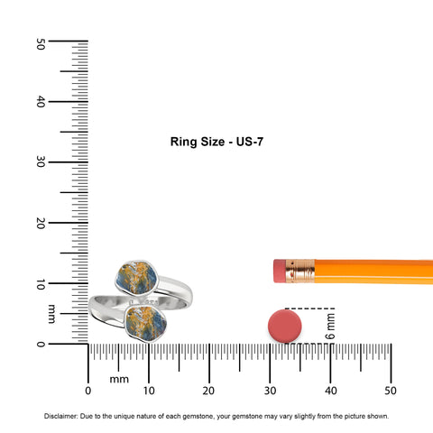 pietersite rough shape stackable bezel-set ring