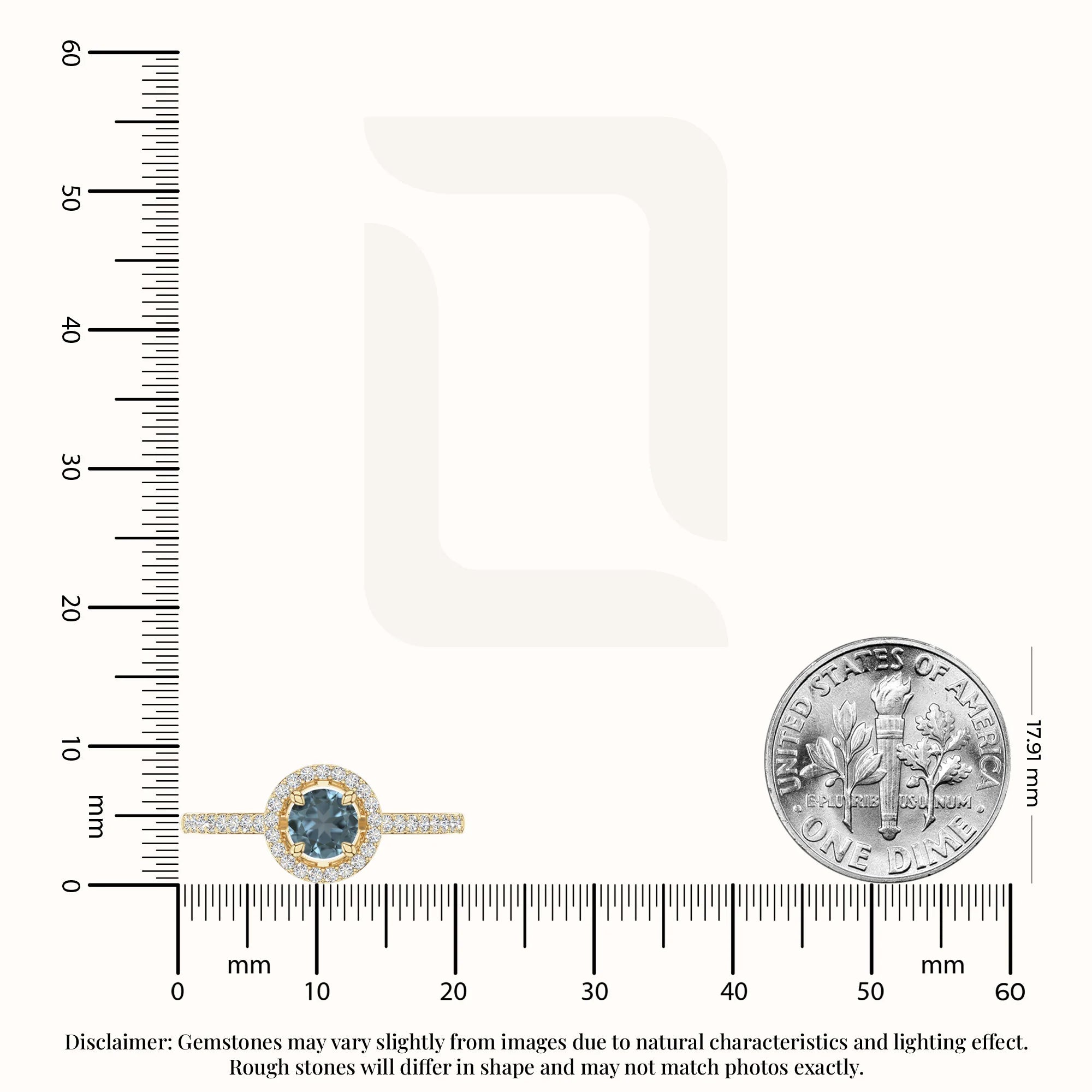 natural london blue topaz solitaire halo engagement rings in yellow gold vermeil