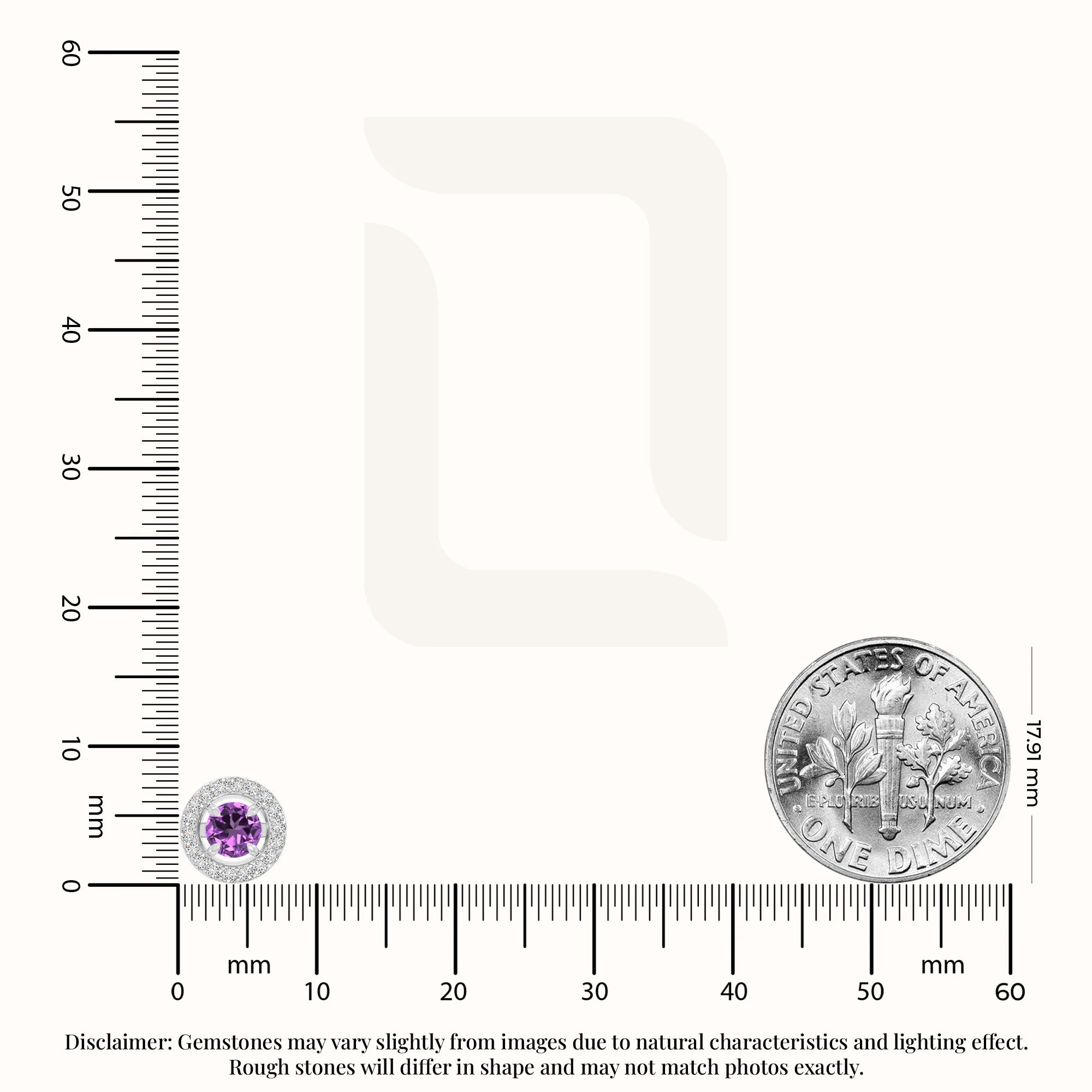 natural amethyst halo stud earrings in sterling silver 