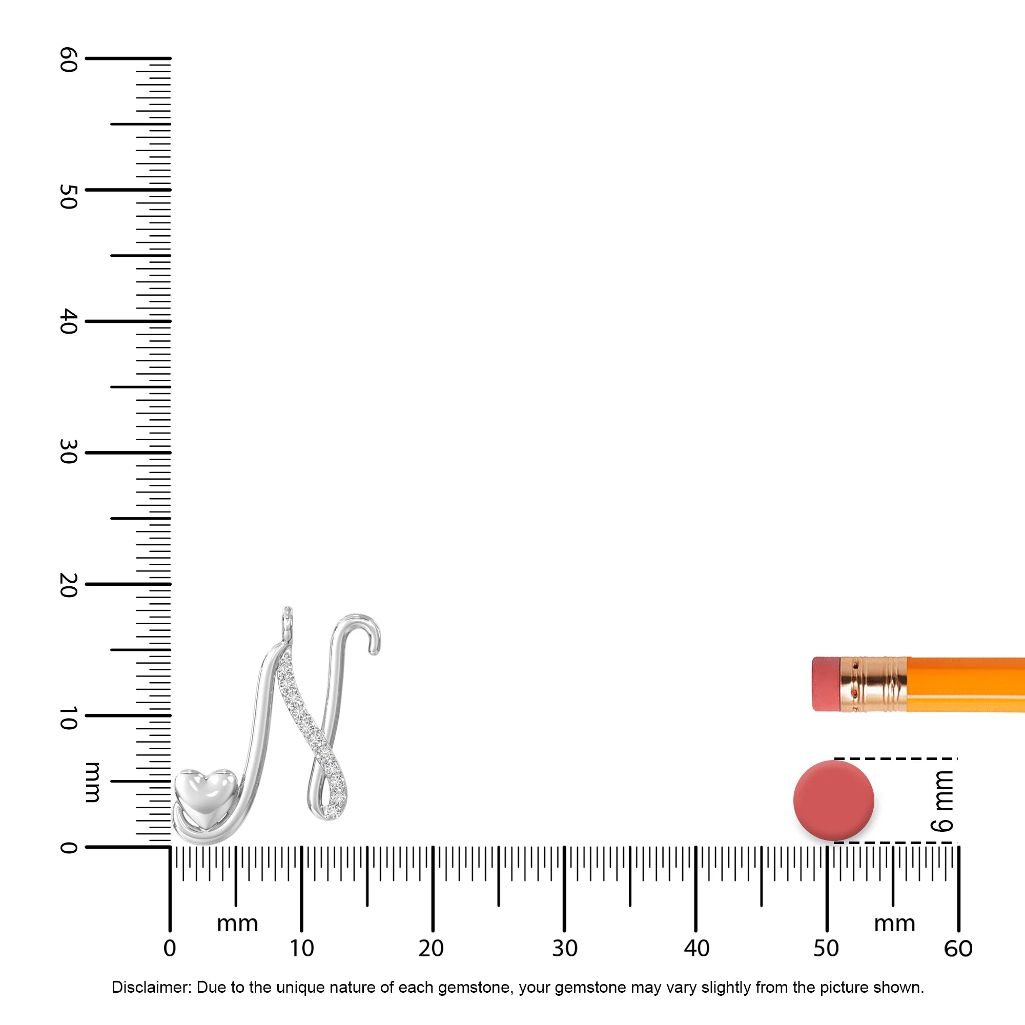 moissanite Initials necklaces in sterling silver 
