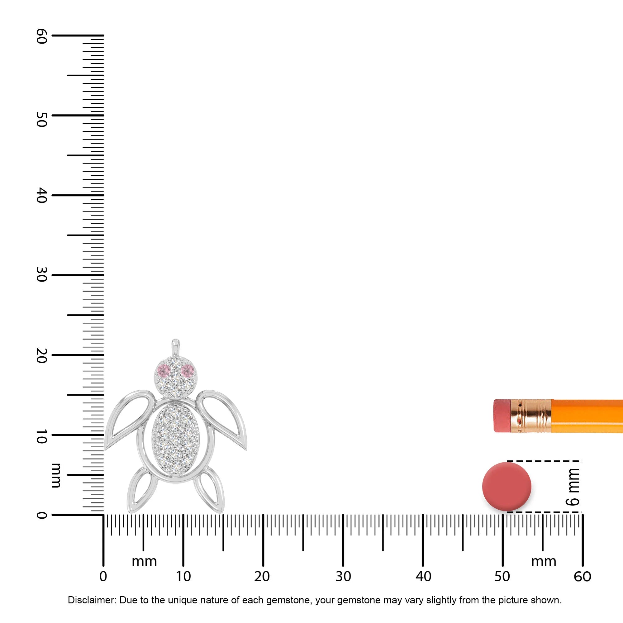 natural pink-tourmaline turtle necklaces in sterling silver 