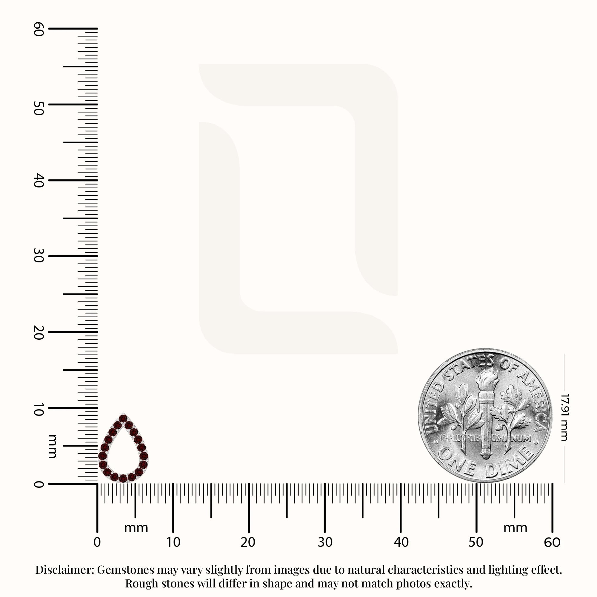 natural garnet teardrop stud earrings in sterling silver 