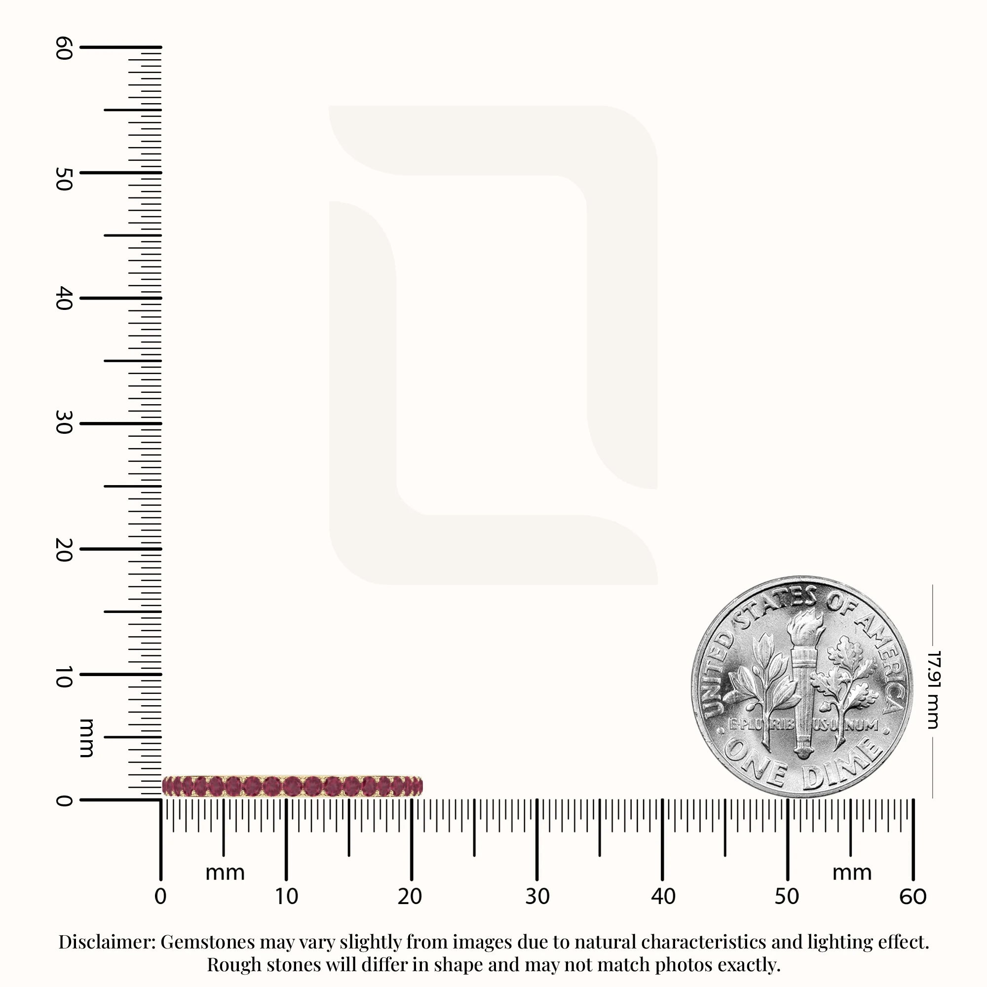 natural ruby eternity band rings in yellow gold vermeil