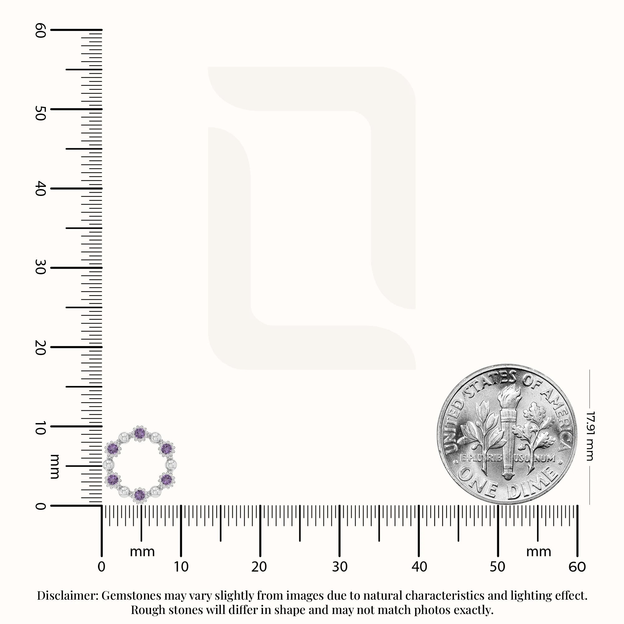 natural amethyst circle-of-life stud earrings in sterling silver 