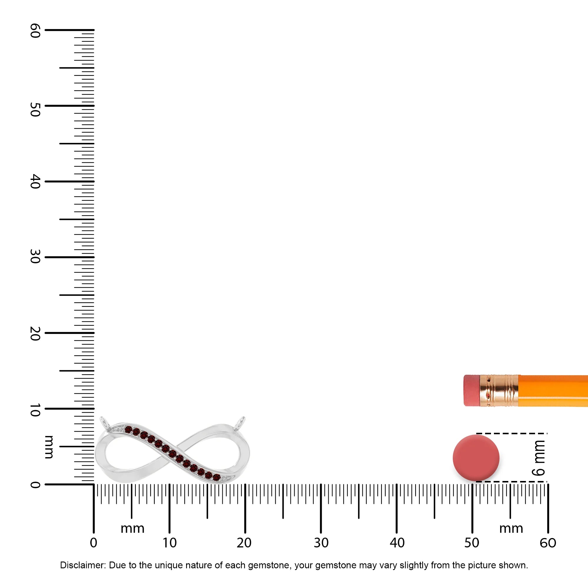 natural garnet infinity necklaces in sterling silver 