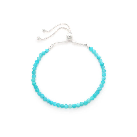 natural amazonite round shape bolo bracelet