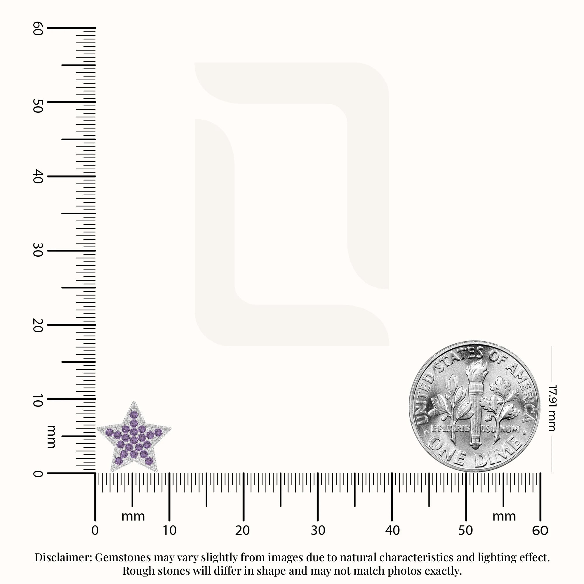 natural amethyst star stud earrings in sterling silver 