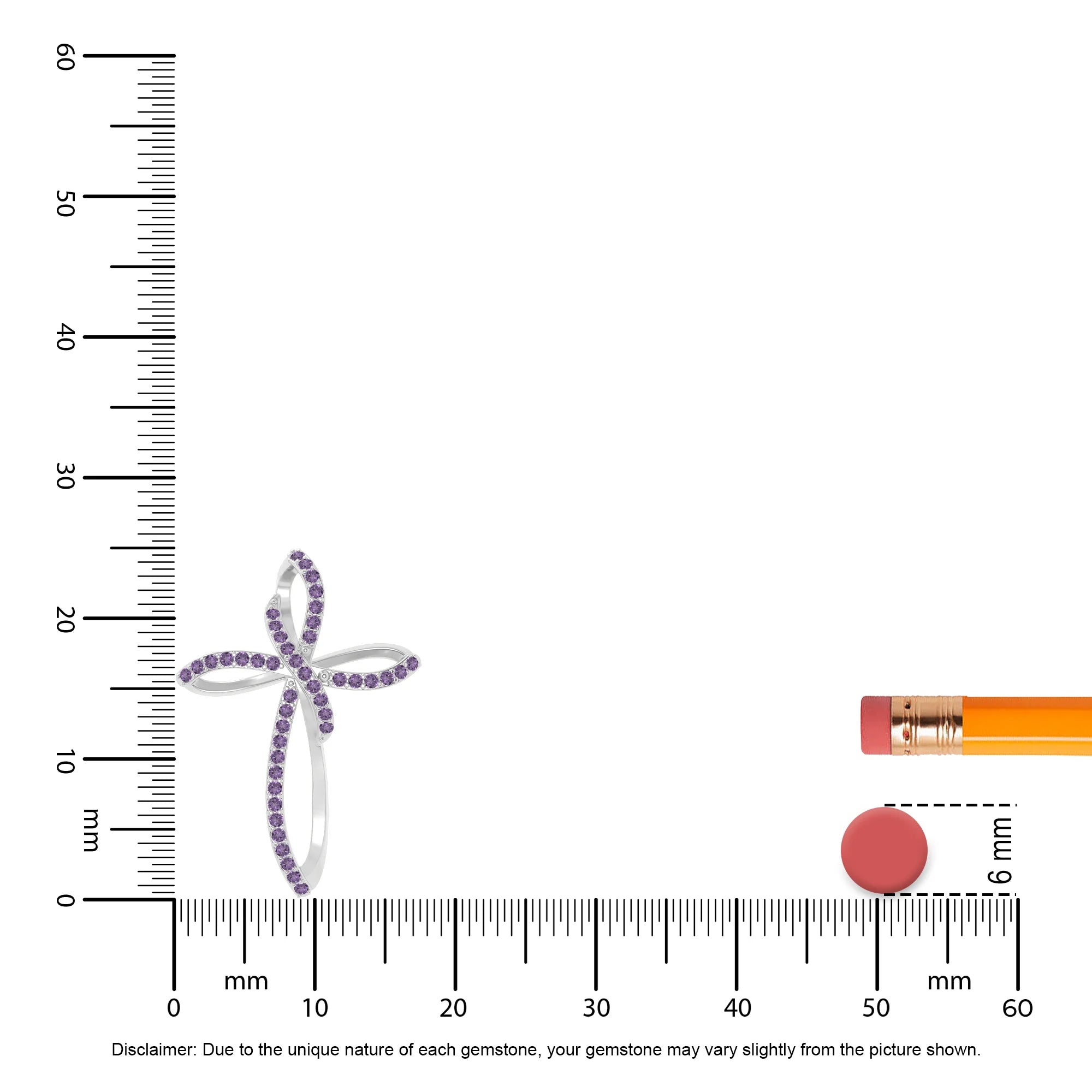 natural amethyst infinity cross necklaces in sterling silver 