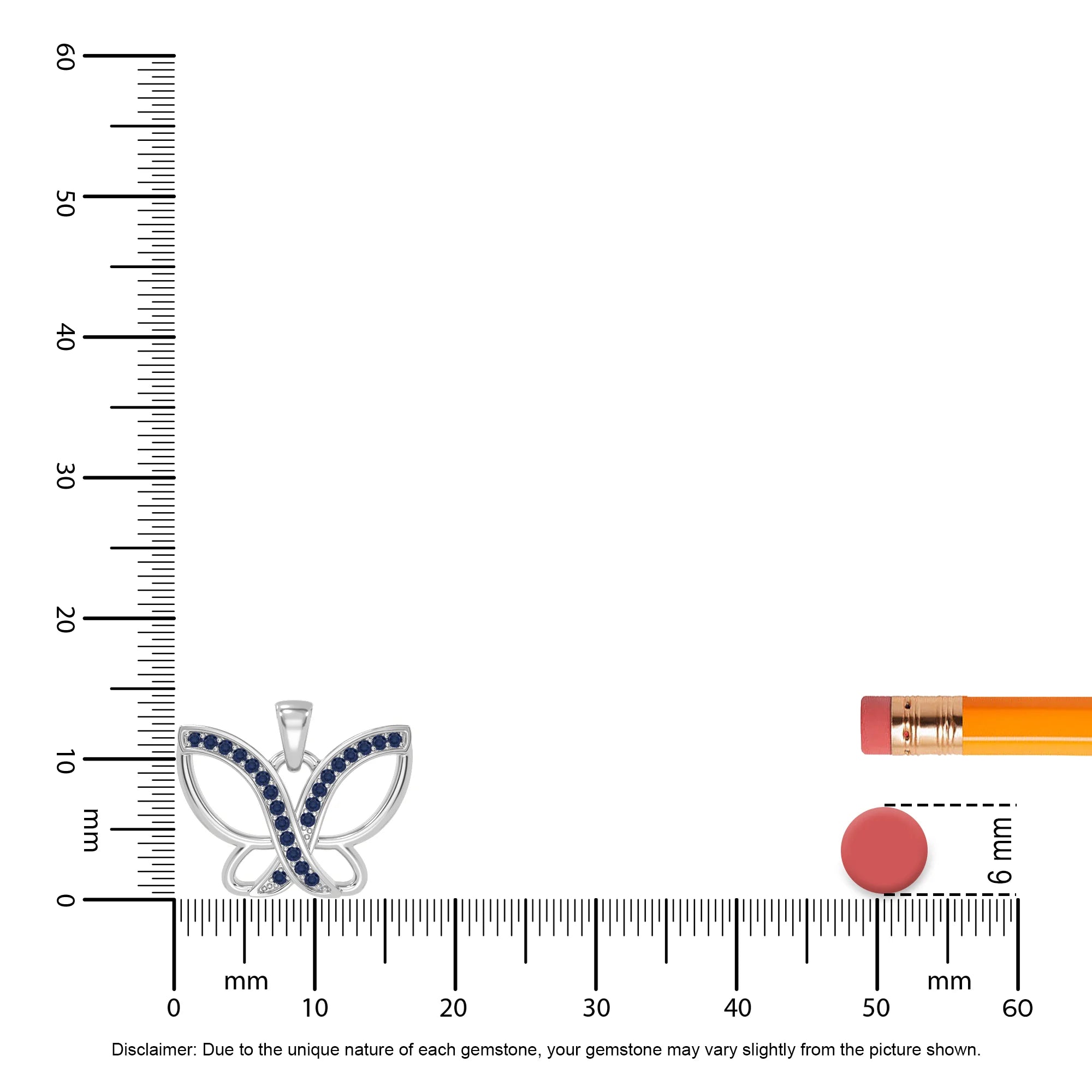 natural blue-sapphire butterfly necklaces in sterling silver 