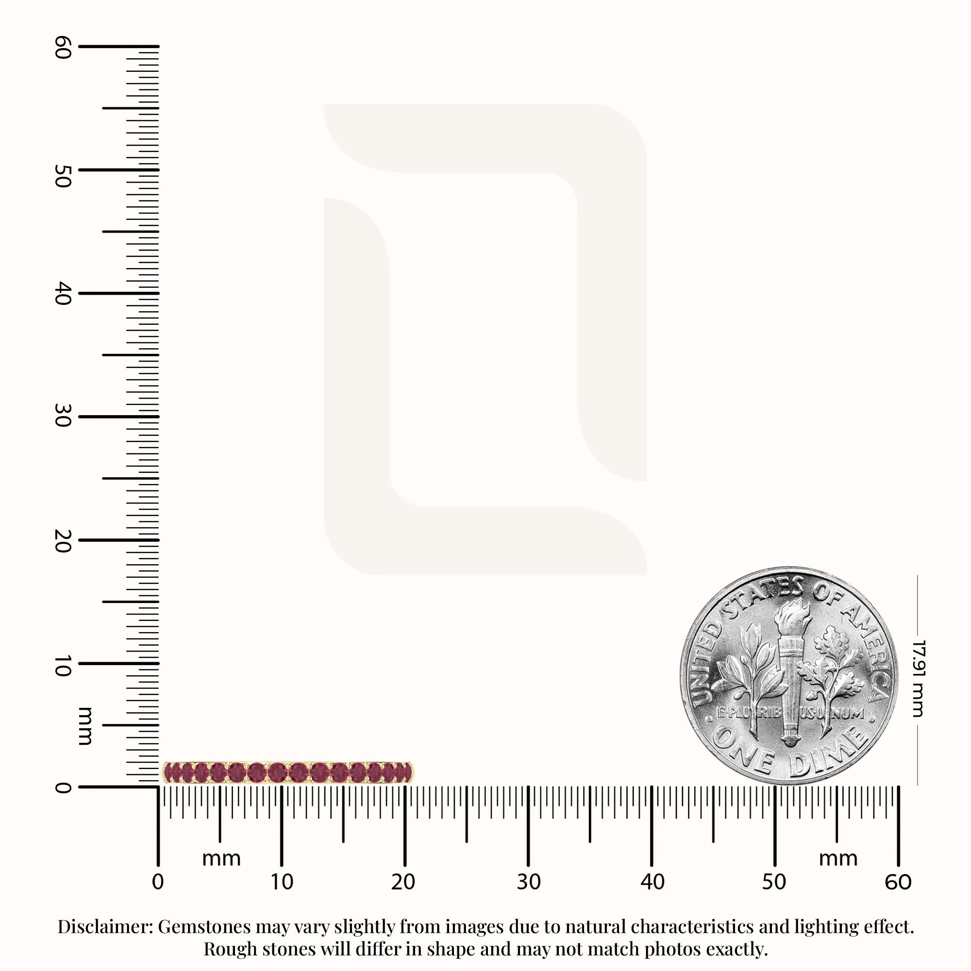 natural ruby half eternity band rings in yellow gold vermeil