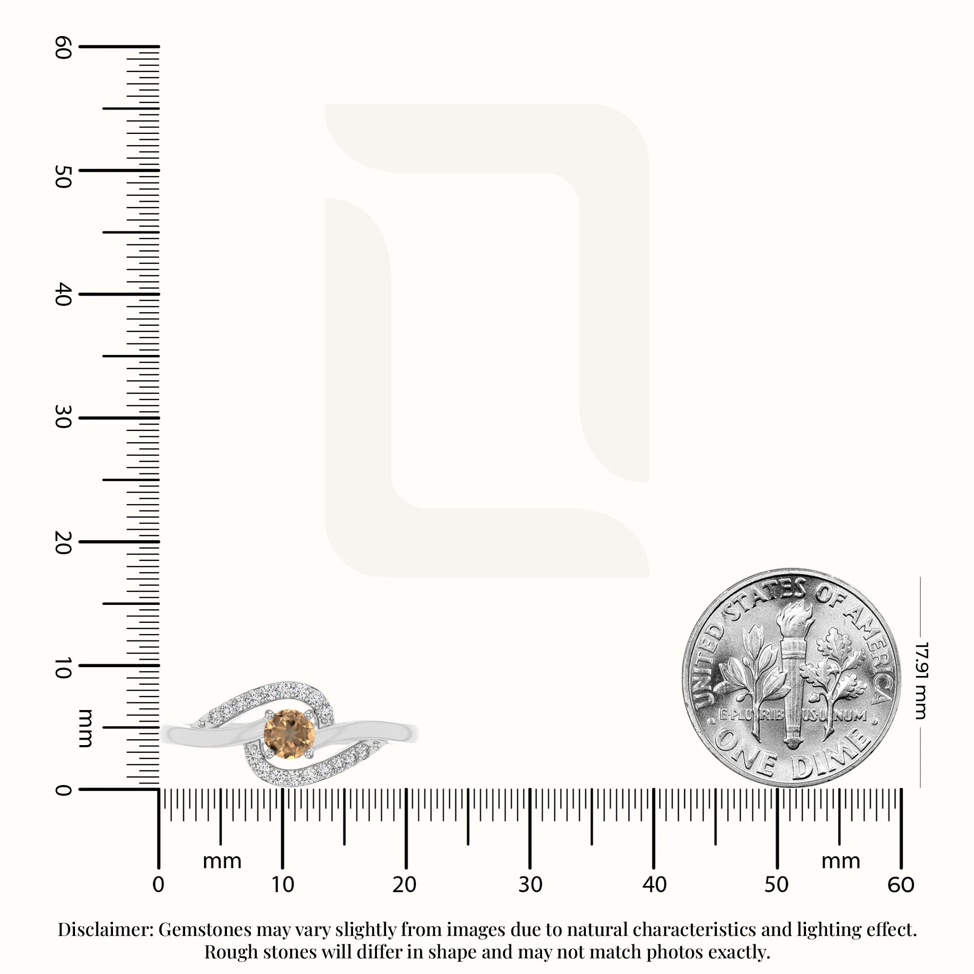 natural citrine infinity solitaire rings in sterling silver 