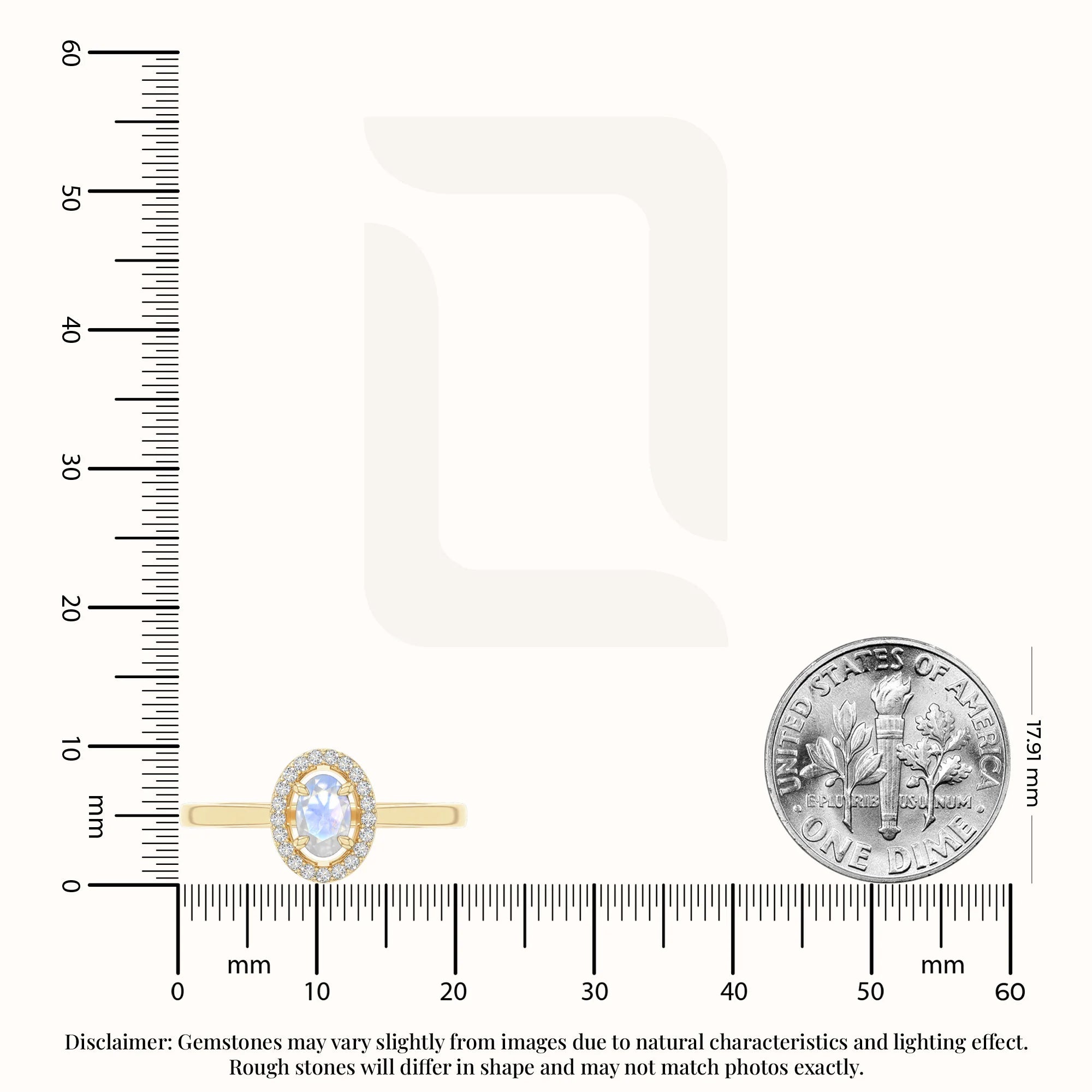 natural rainbow moonstone solitaire halo engagement rings in yellow gold vermeil