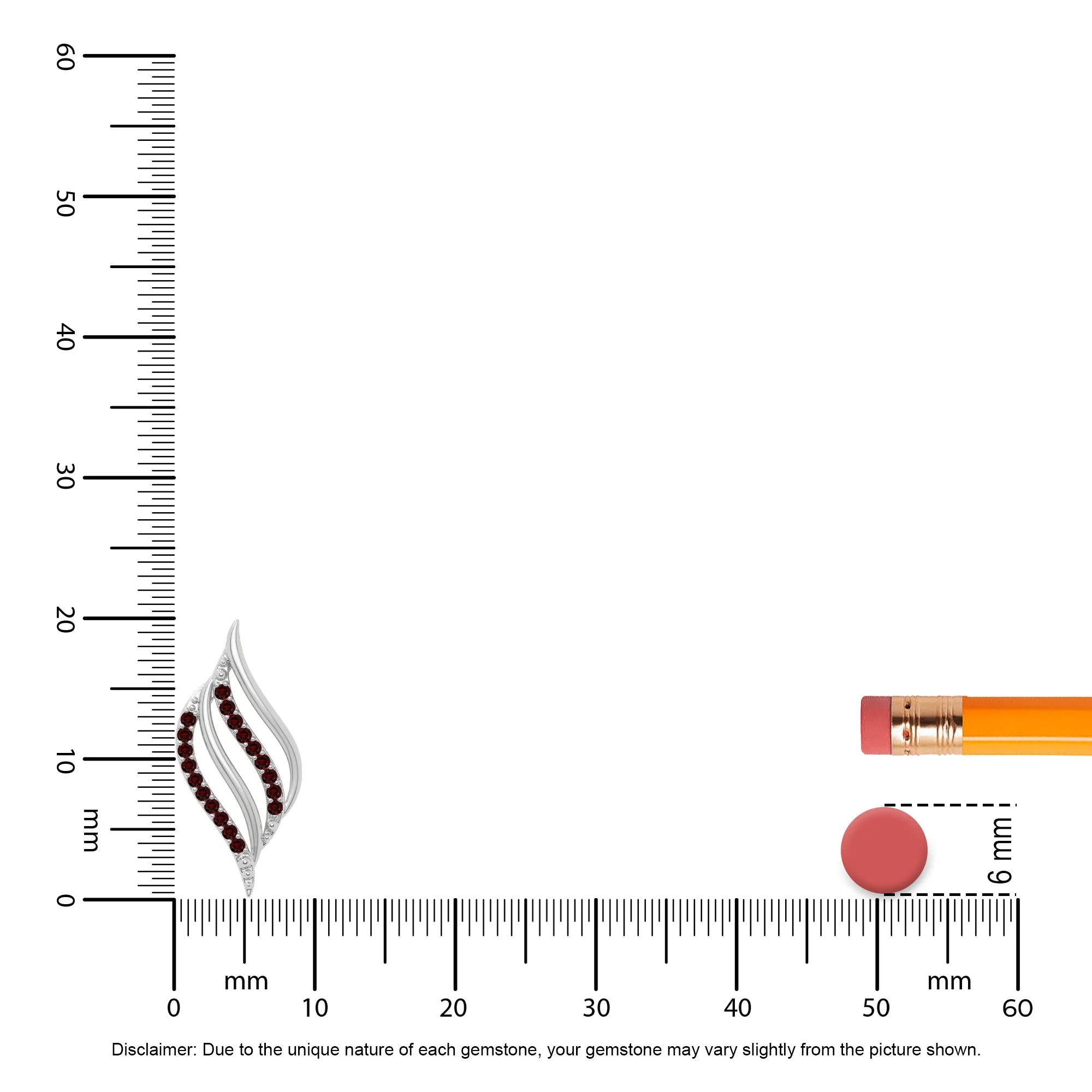 natural garnet flame necklaces in sterling silver 