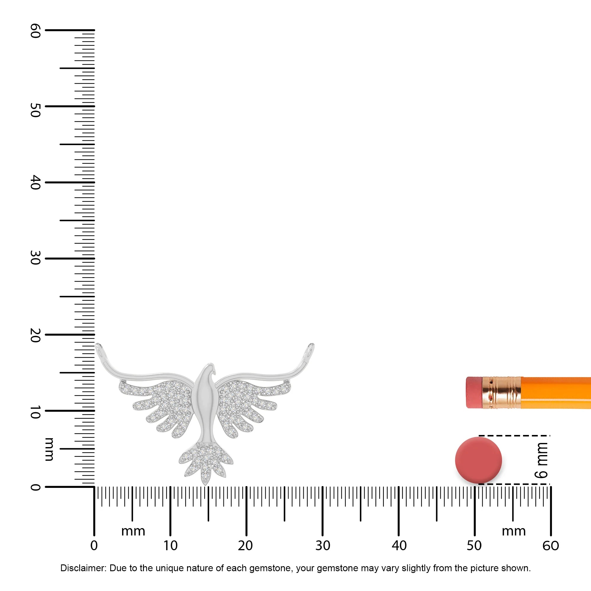 moissanite phoenix eagle necklaces in sterling silver 