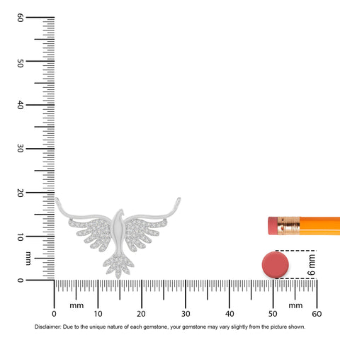 moissanite phoenix eagle necklaces in sterling silver 