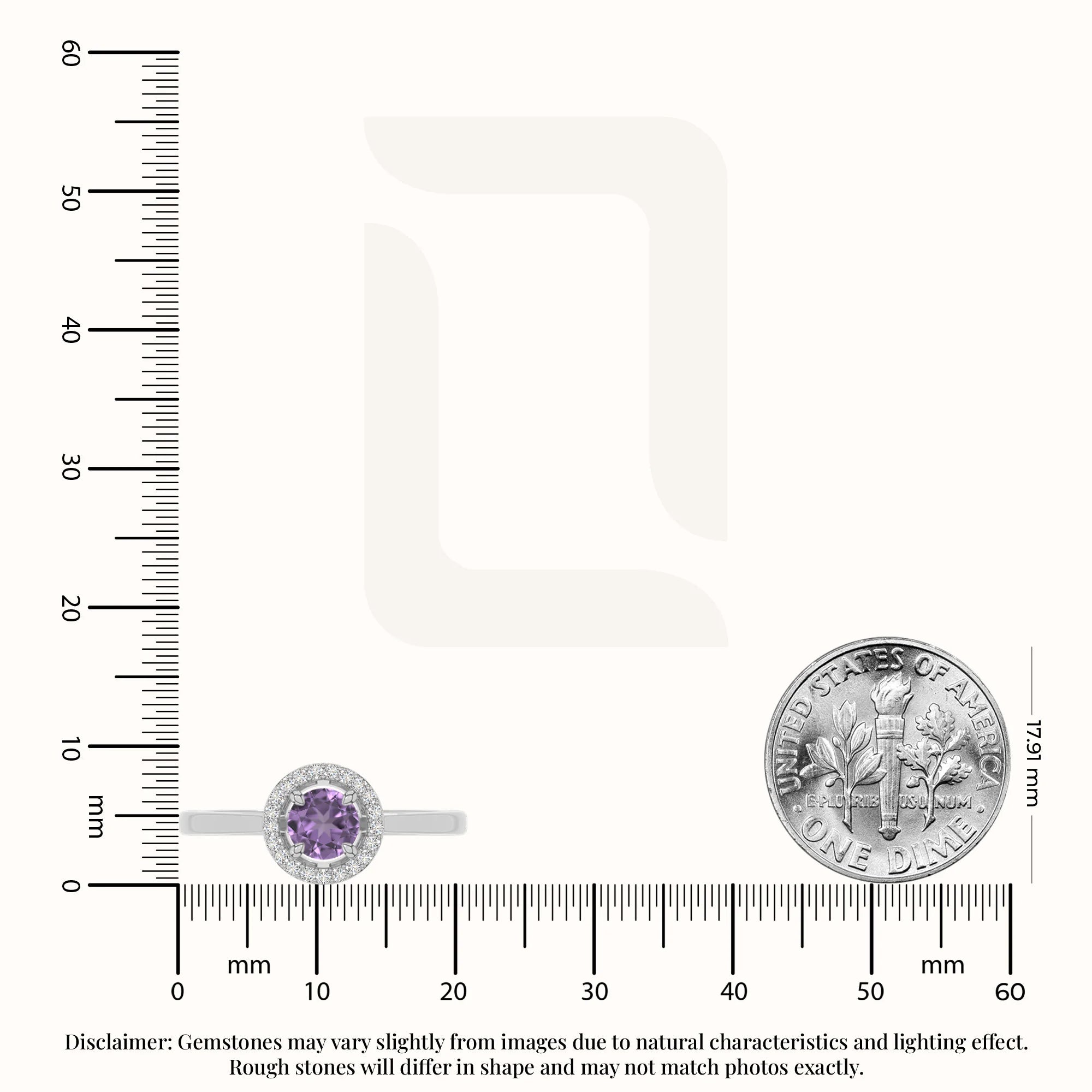 natural amethyst solitaire halo engagement rings in sterling silver 