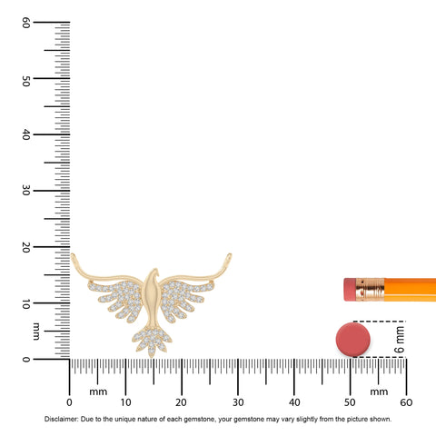 moissanite phoenix eagle necklaces in yellow gold vermeil 