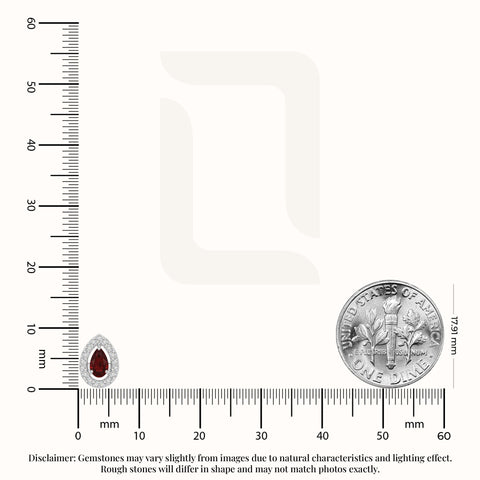 natural garnet halo stud earrings in sterling silver 