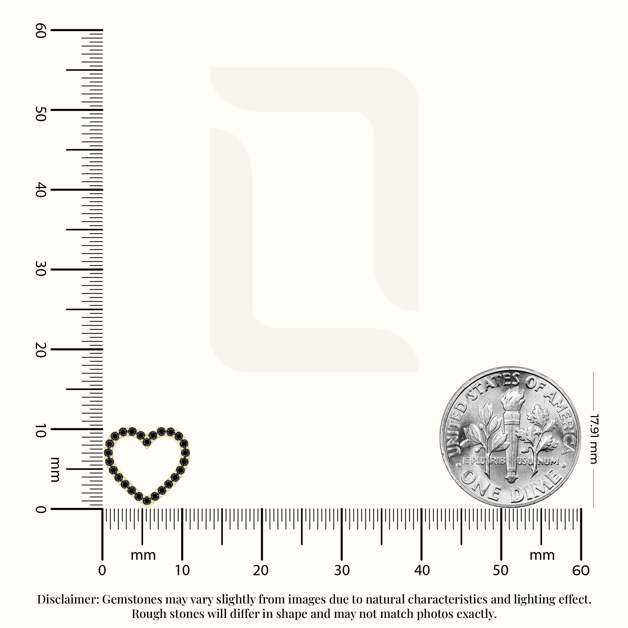 natural black-onyx heart stud earrings in yellow gold vermeil 