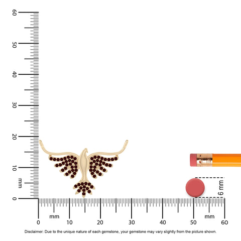 natural garnet phoenix eagle necklaces in yellow gold vermeil 