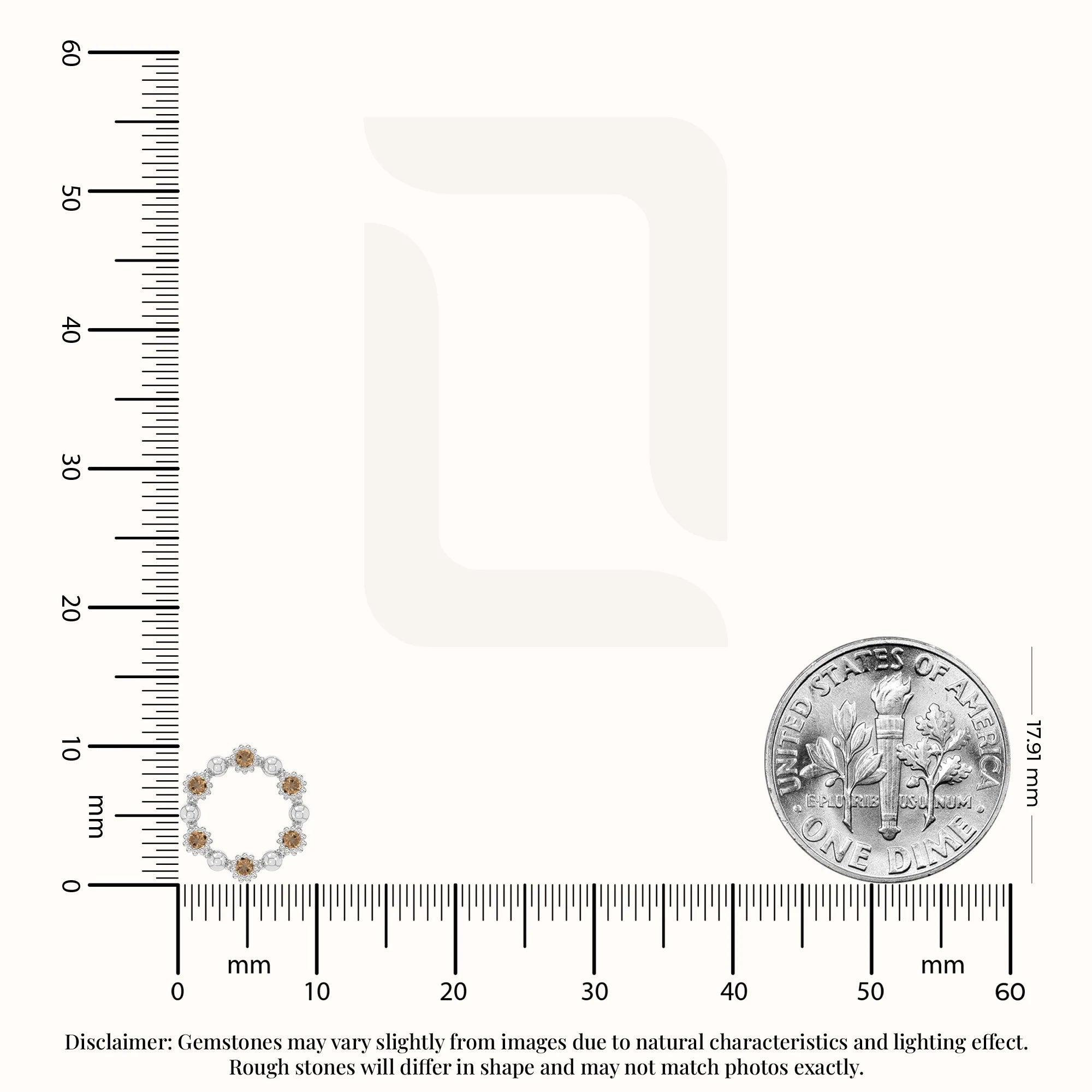 natural citrine circle-of-life stud earrings in sterling silver 