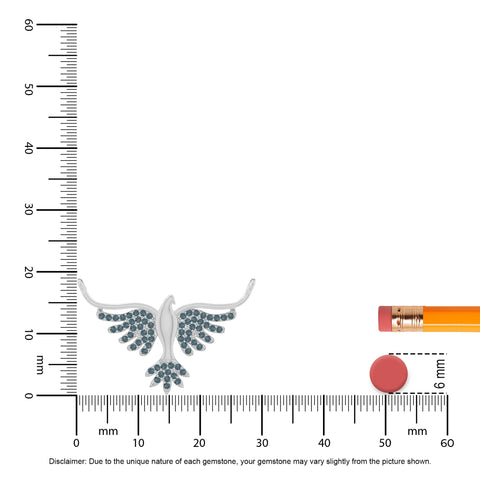 natural london-blue-topaz phoenix eagle necklaces in sterling silver 