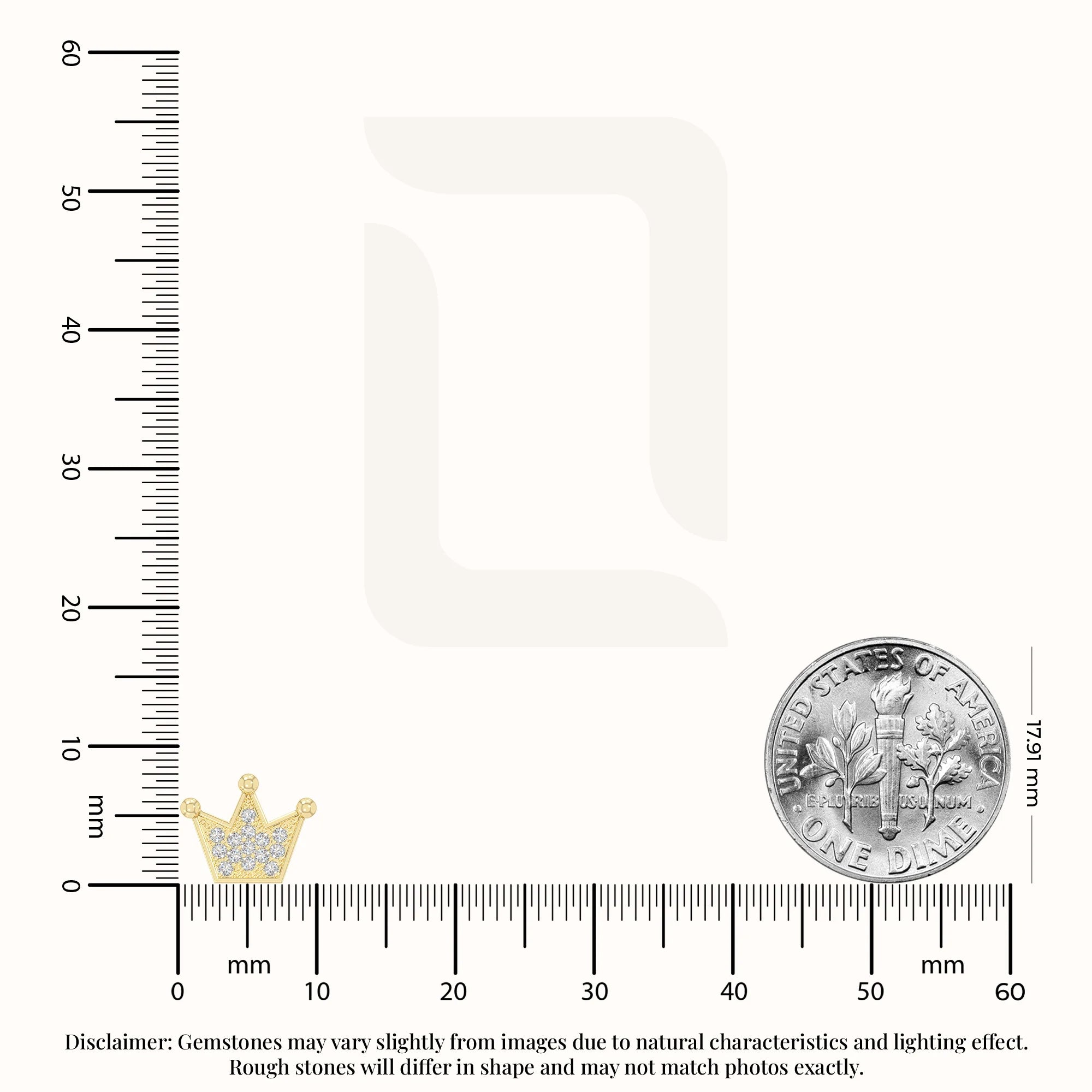 moissanite crown stud earrings in yellow gold vermeil 
