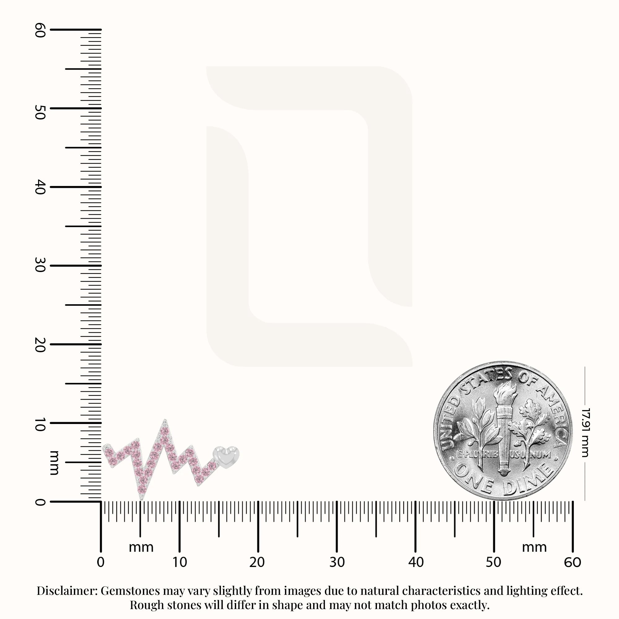 natural pink-tourmaline heartbeat stud earrings in sterling silver 