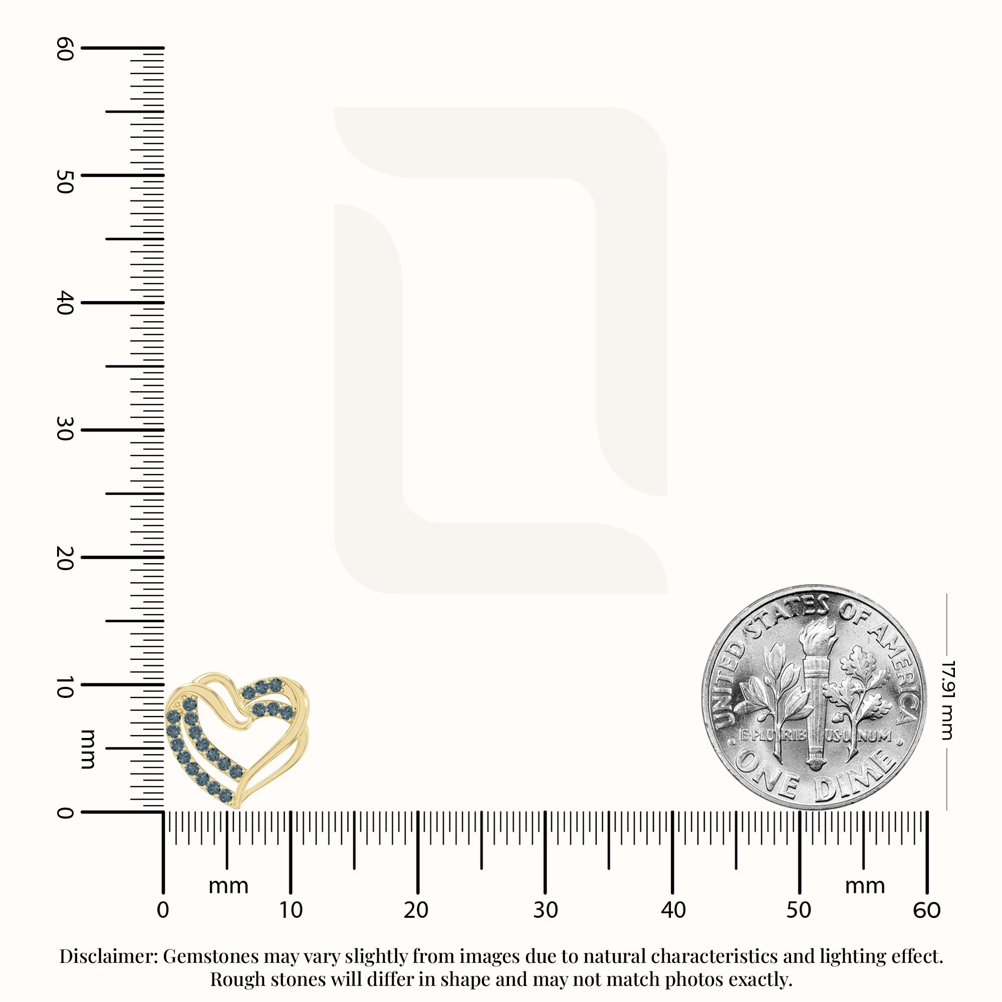 natural london-blue-topaz heart-in-heart stud earrings in yellow gold vermeil 