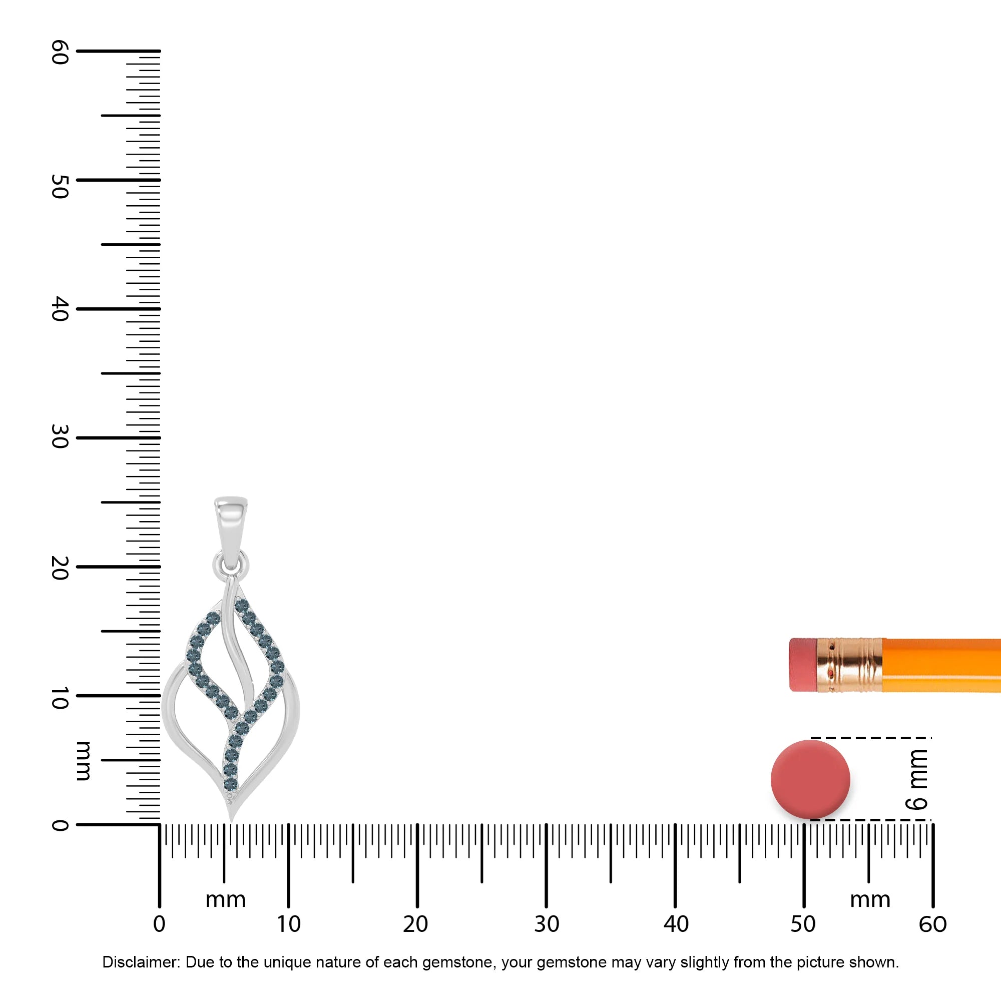 natural london-blue-topaz leaf necklaces in sterling silver 