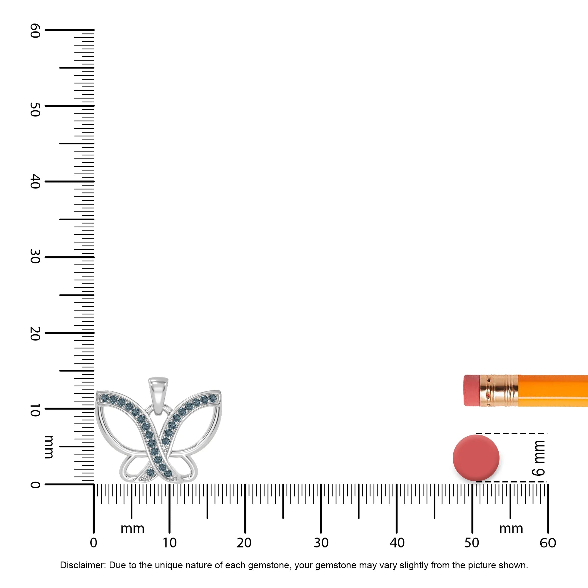 natural london-blue-topaz butterfly necklaces in sterling silver 