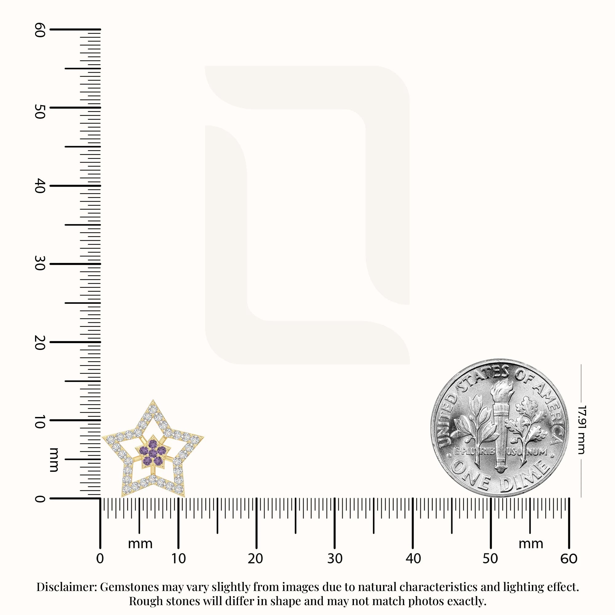 natural amethyst star stud earrings in yellow gold vermeil 