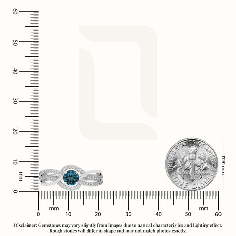 natural london blue topaz solitaire engagement rings in sterling silver 