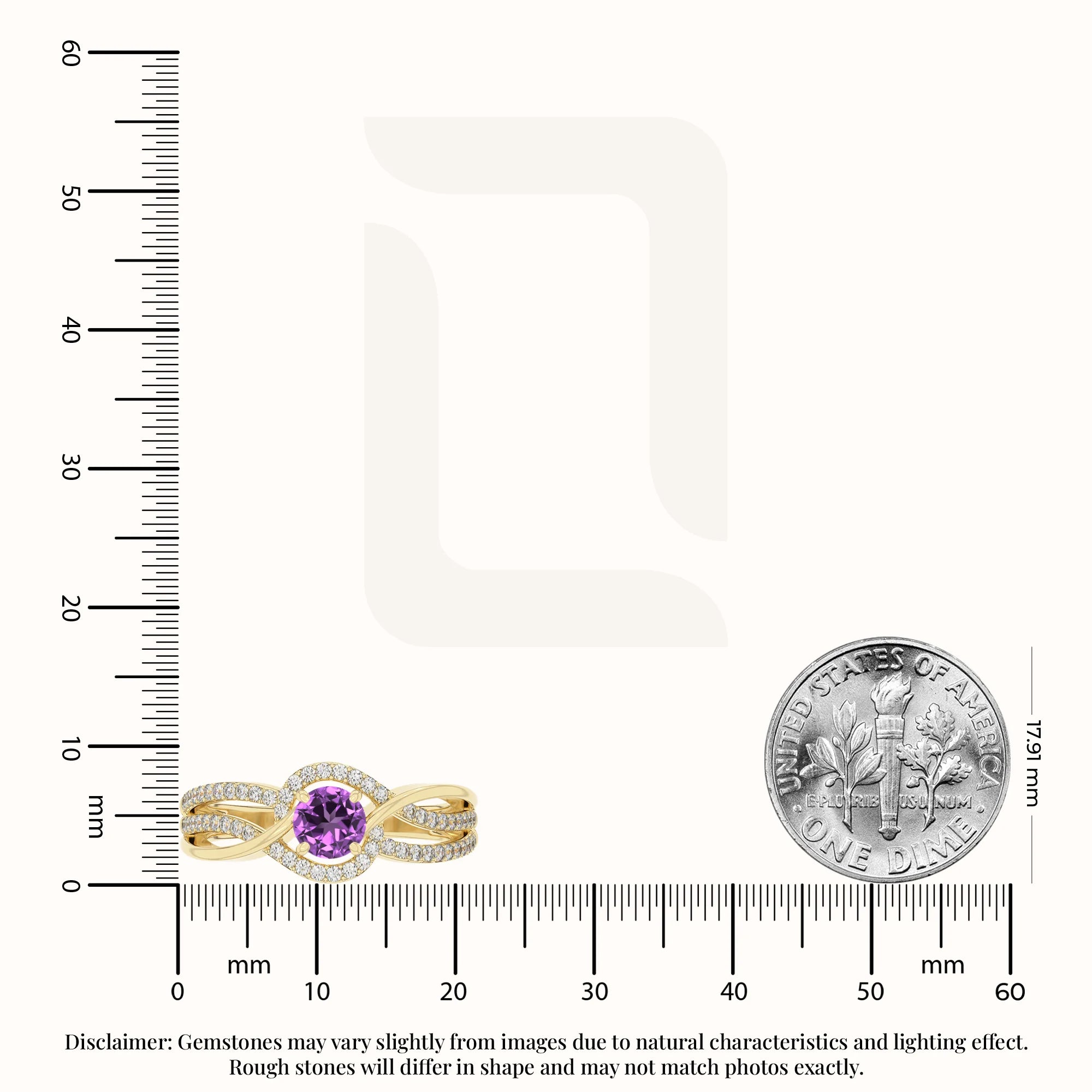 natural amethyst solitaire engagement rings in yellow gold vermeil