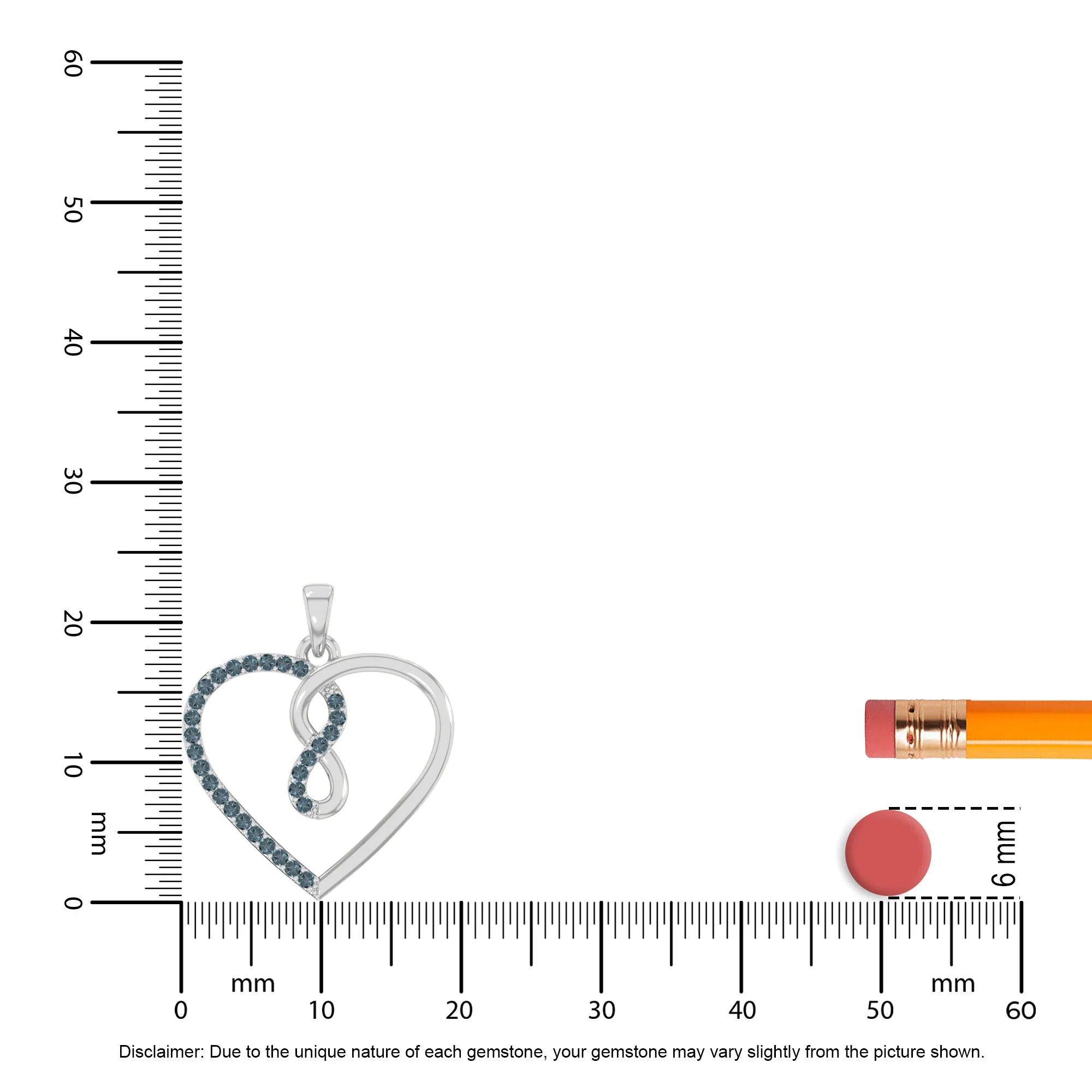 natural london-blue-topaz infinity heart necklaces in sterling silver 