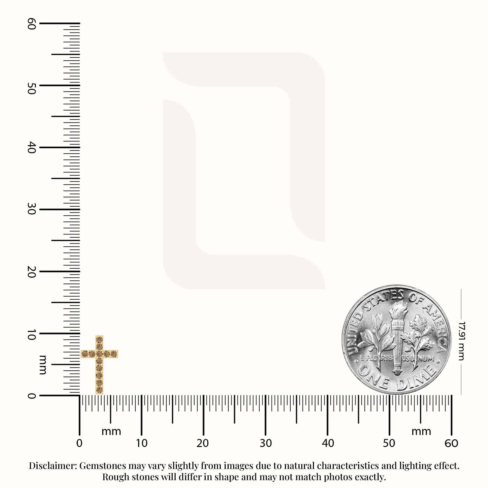 natural citrine cross stud earrings in yellow gold vermeil 