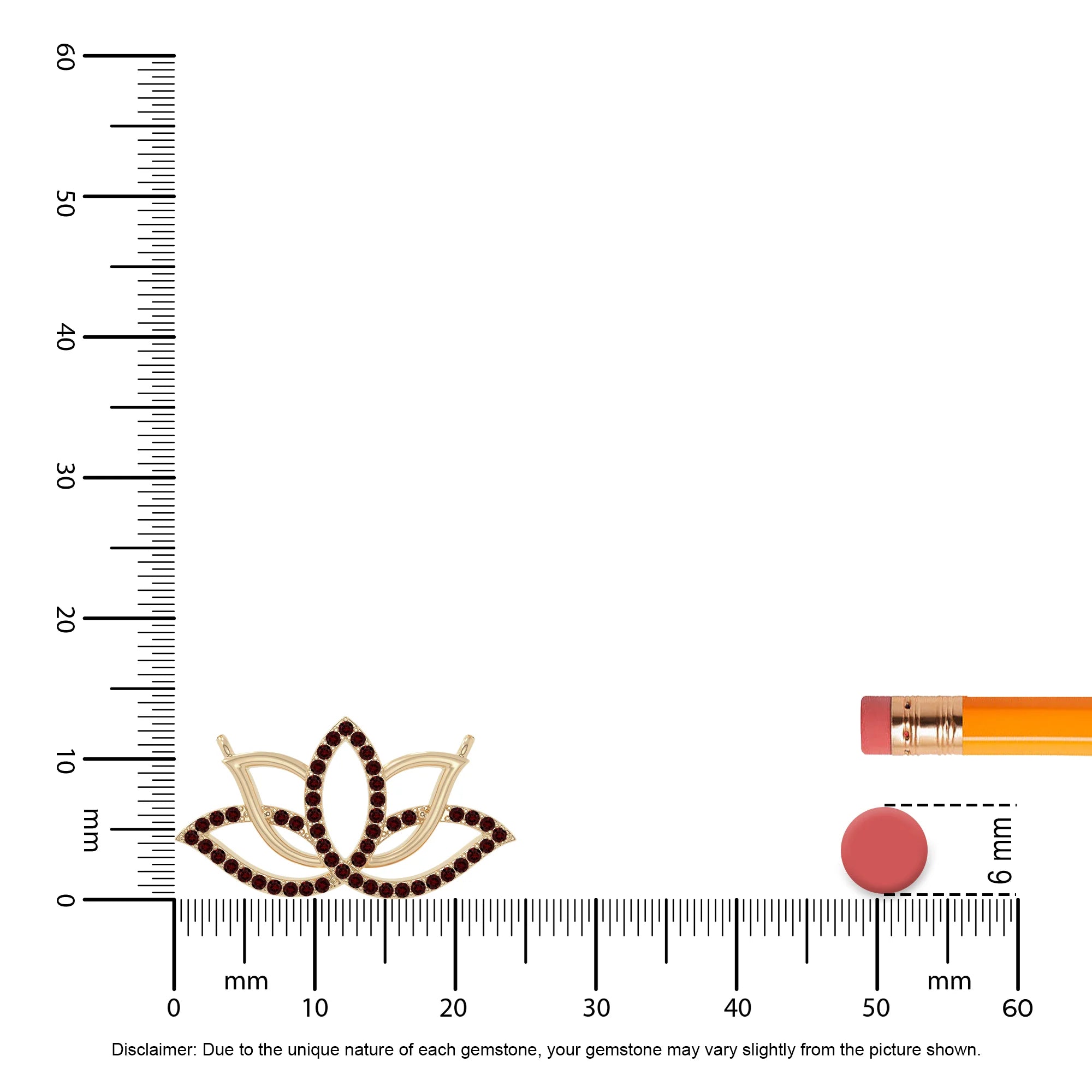 natural garnet lotus flower necklaces in yellow gold vermeil 