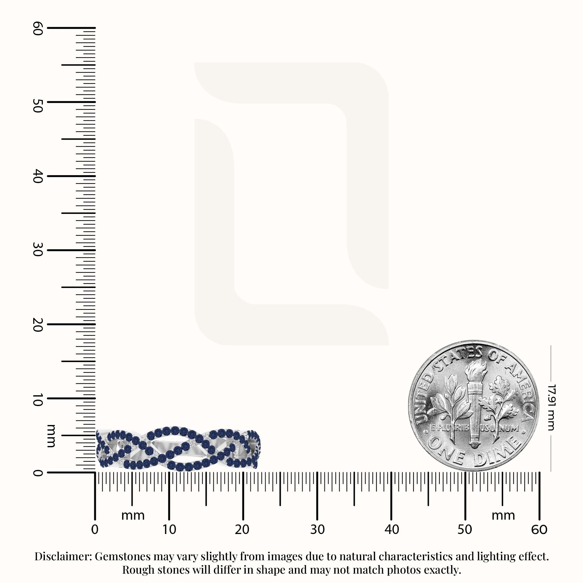 natural blue sapphire twisted braided wedding band rings in sterling silver 