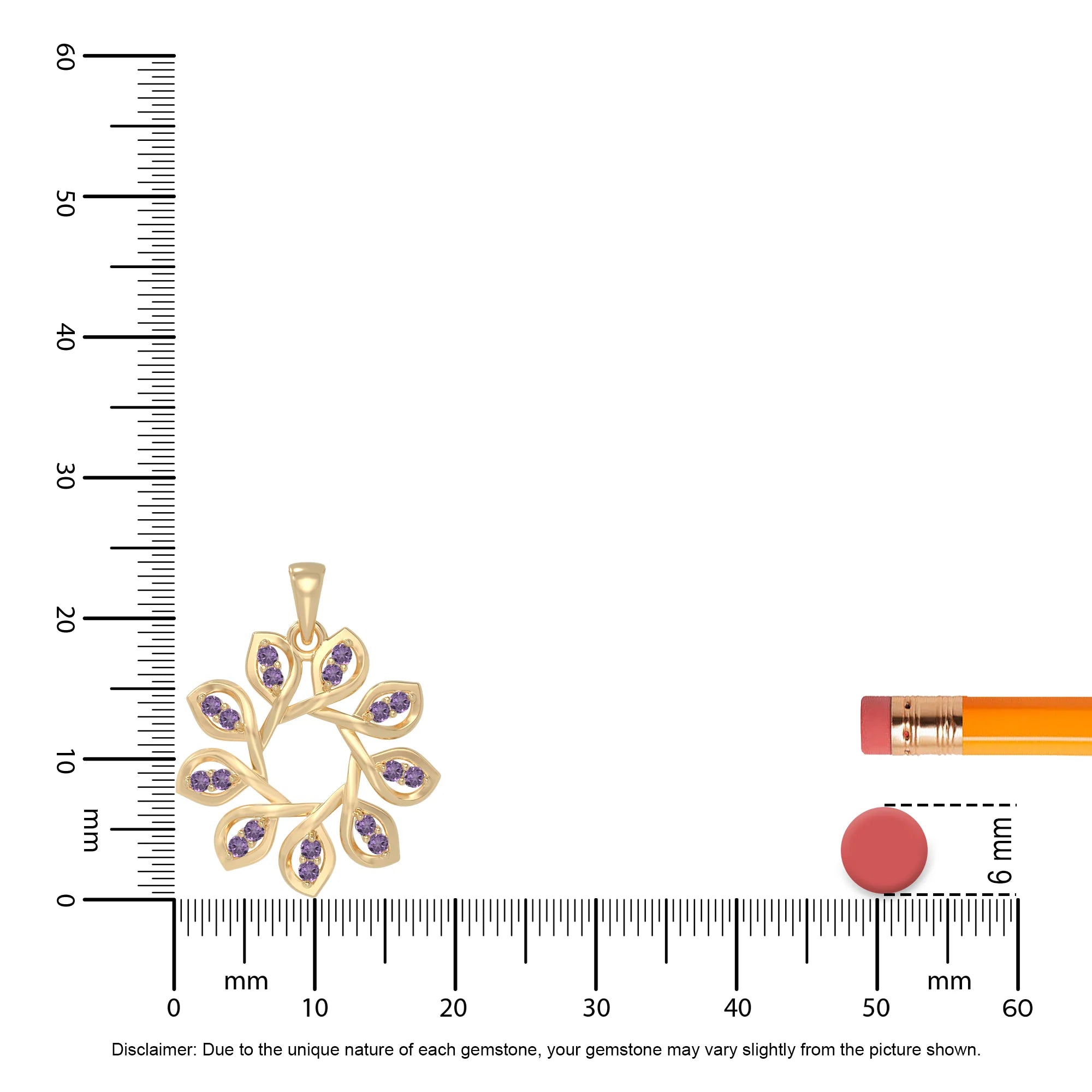 natural amethyst flower necklaces in yellow gold vermeil 