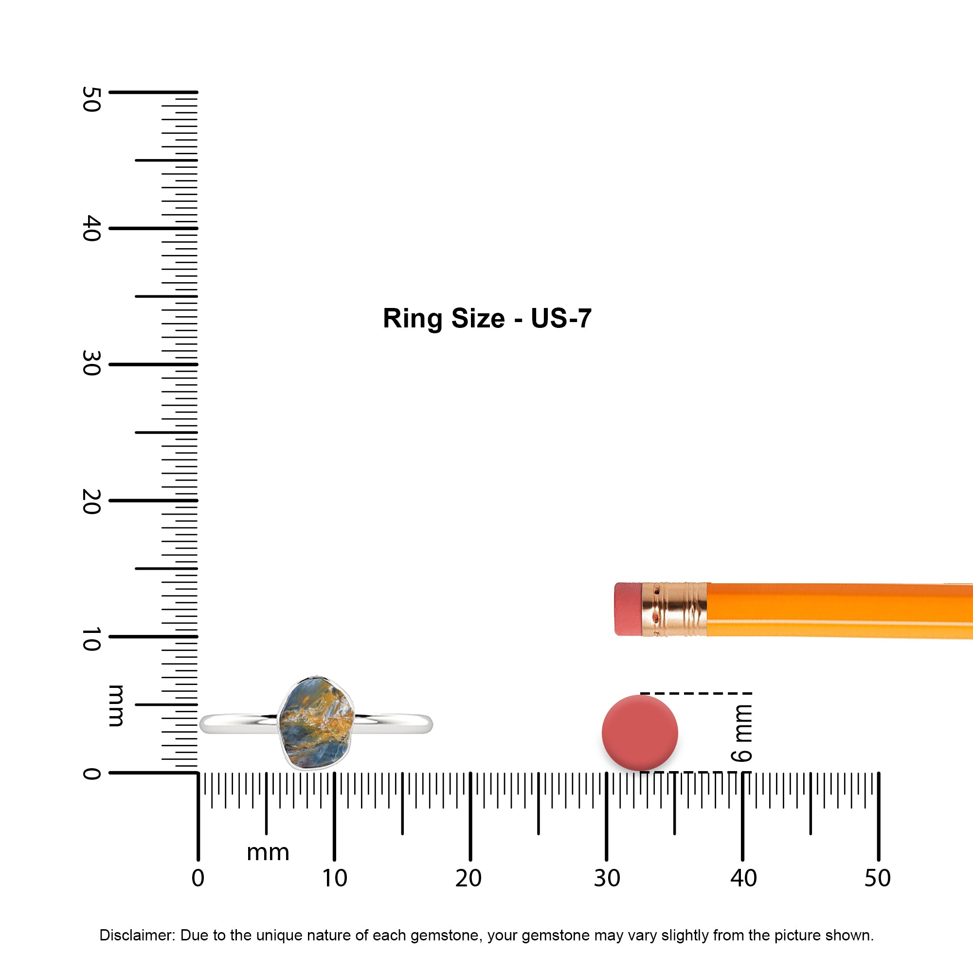 pietersite rough shape stackable bezel-set ring