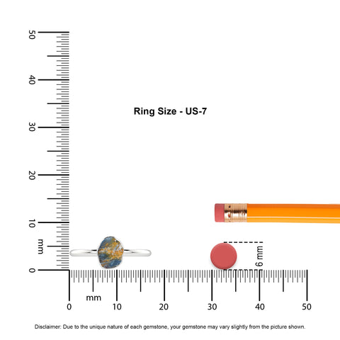 pietersite rough shape stackable bezel-set ring