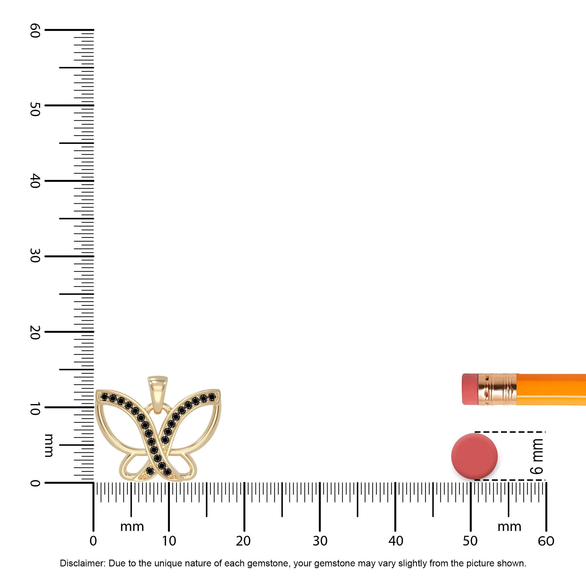 natural black-onyx butterfly necklaces in yellow gold vermeil 